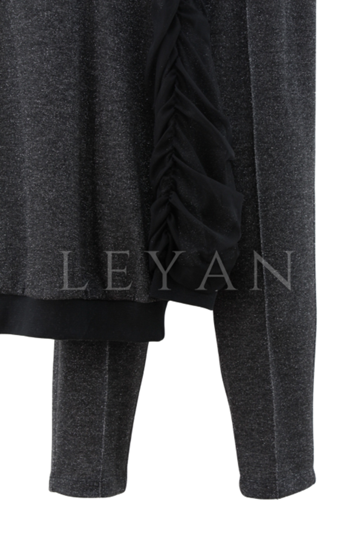 Missemramiss Tül Garnili İşlemeli Takım- LYN04072 Siyah