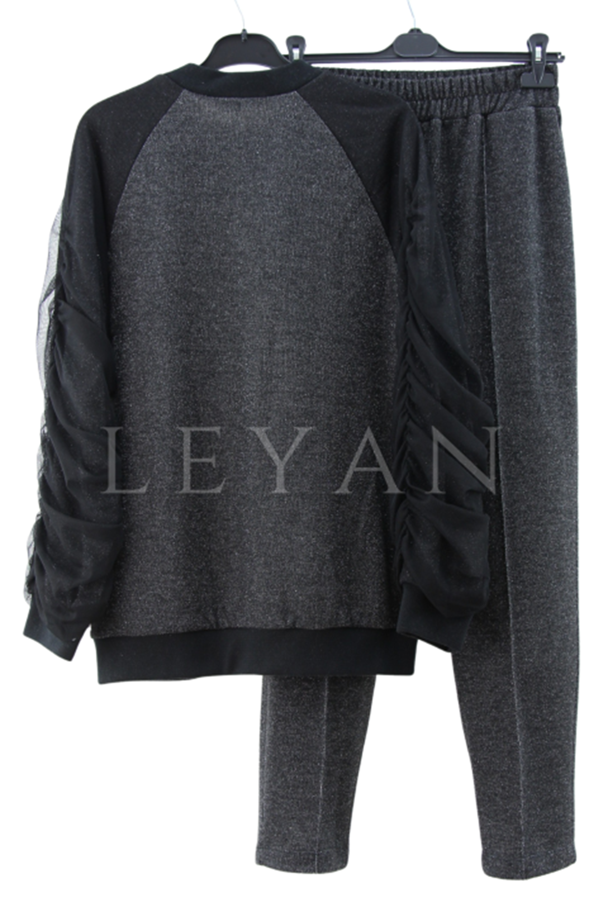 Missemramiss Tül Garnili İşlemeli Takım- LYN04072 Siyah