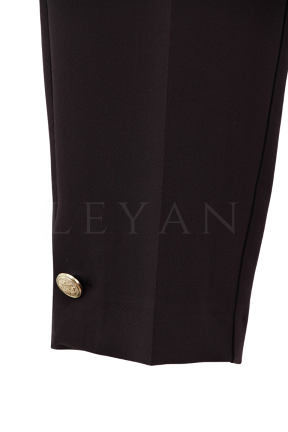 Sentez Paçası Düğmeli Pantolon- LYN03104 Kahve