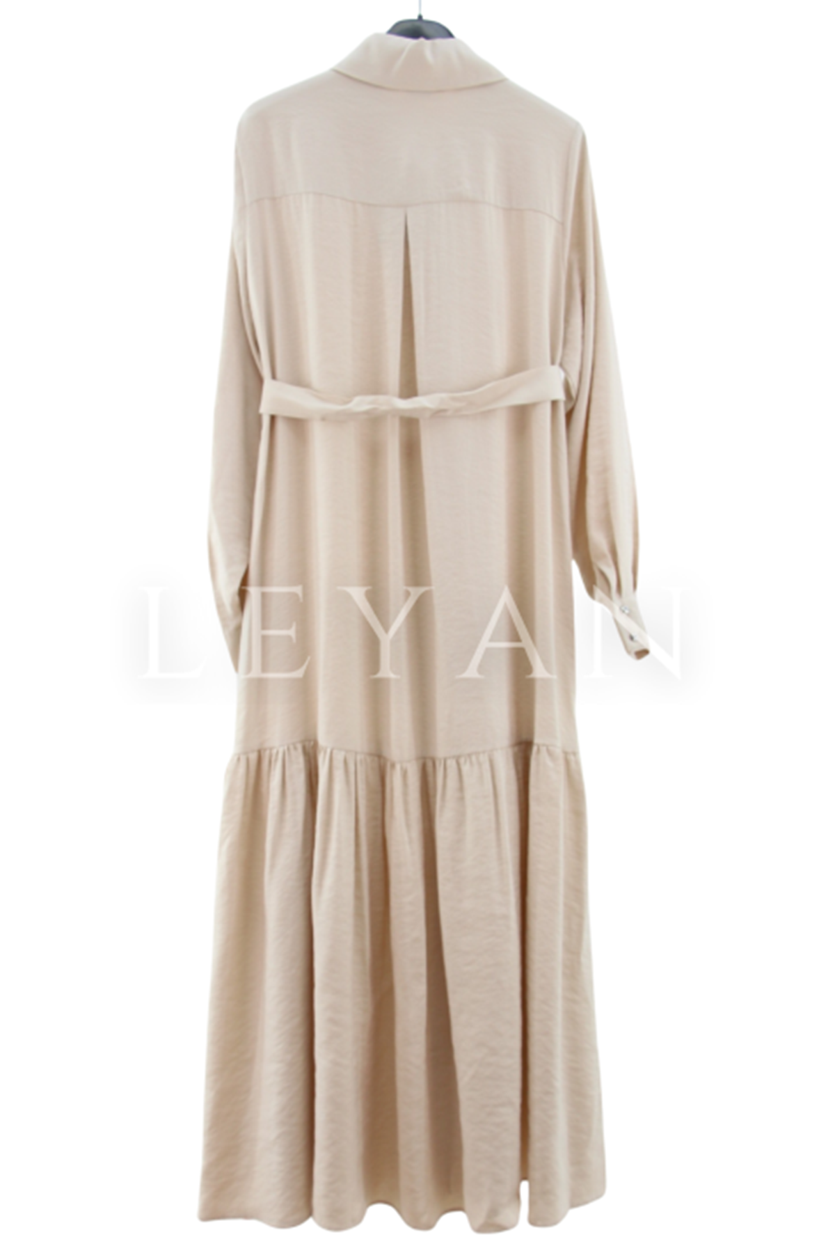 Orhan Store İşlemeli Elbise- LYN03810 Bej