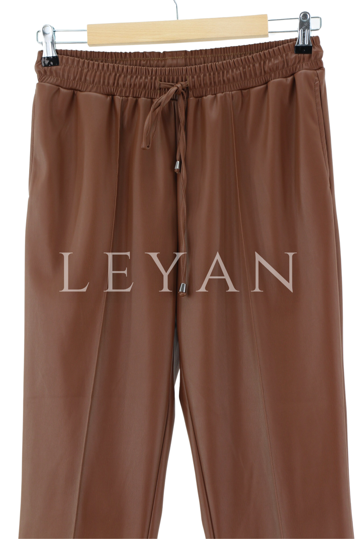 Şardonlu Deri Pantolon- LYN01733 Taba