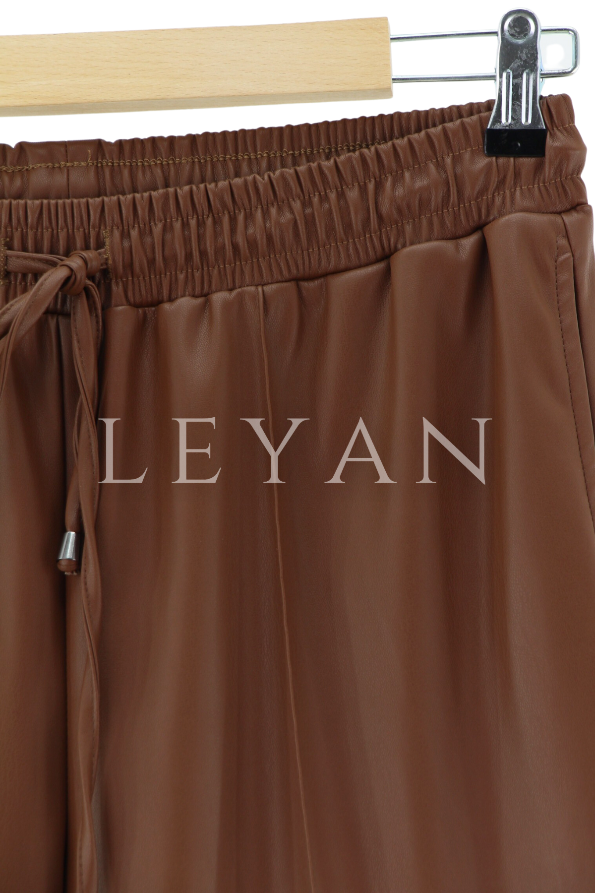 Şardonlu Deri Pantolon- LYN01733 Taba