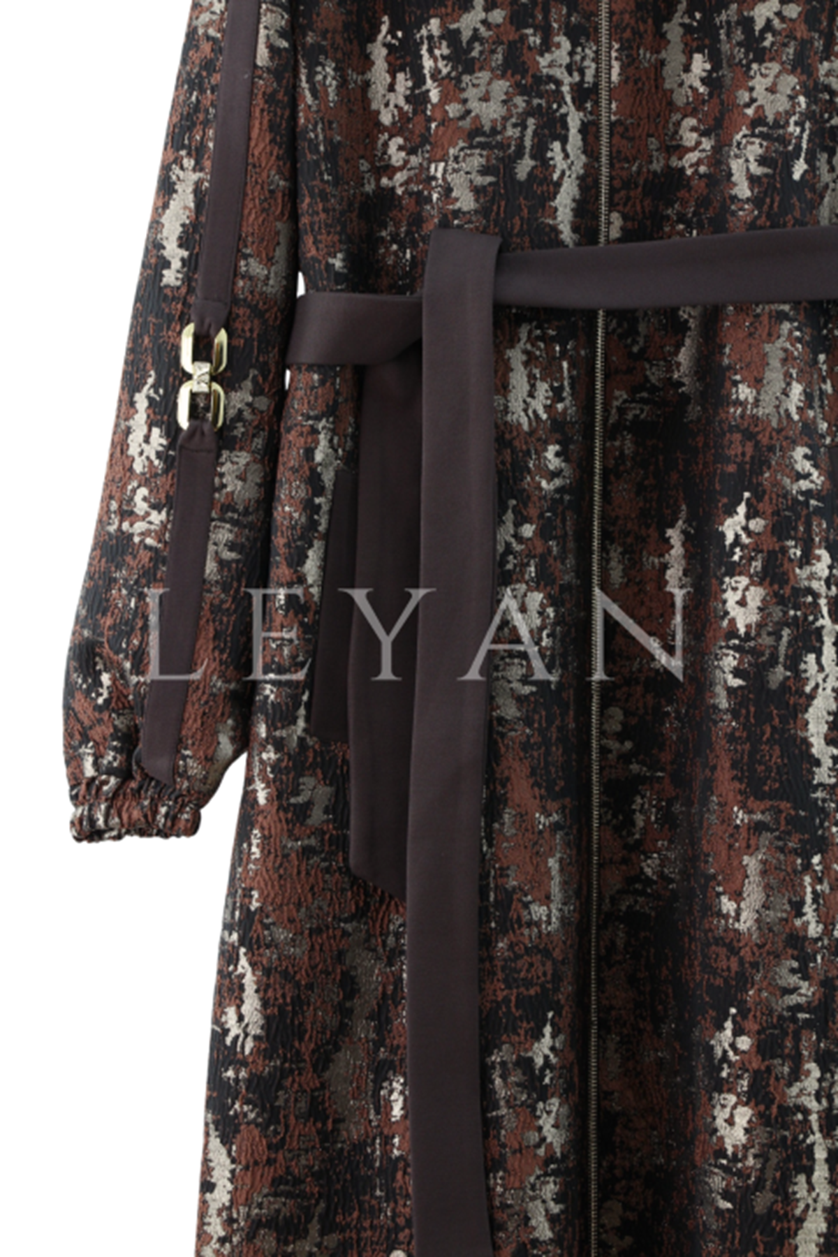 Orhan Store Yakası Kürklü Kap- LYN04356 Kahve