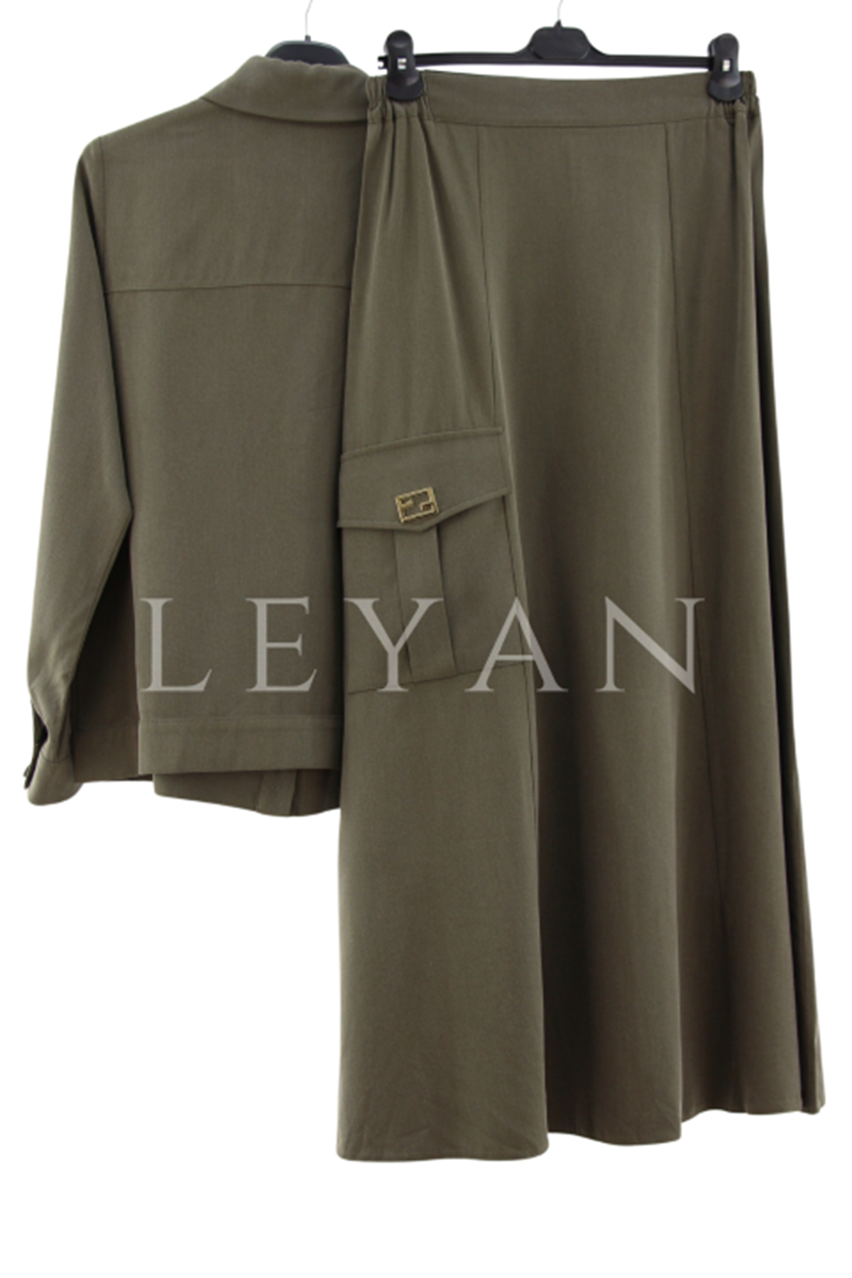 Orhan Store Cep Detaylı Takım- LYN04361 Haki