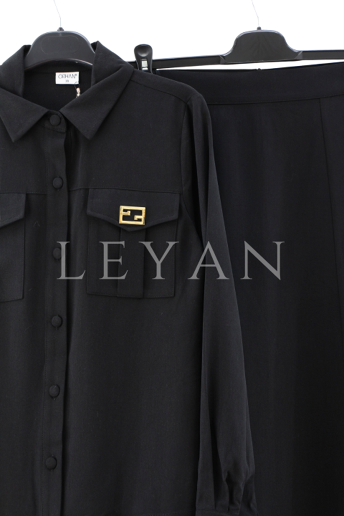 Orhan Store Cep Detaylı Takım- LYN04361 Siyah