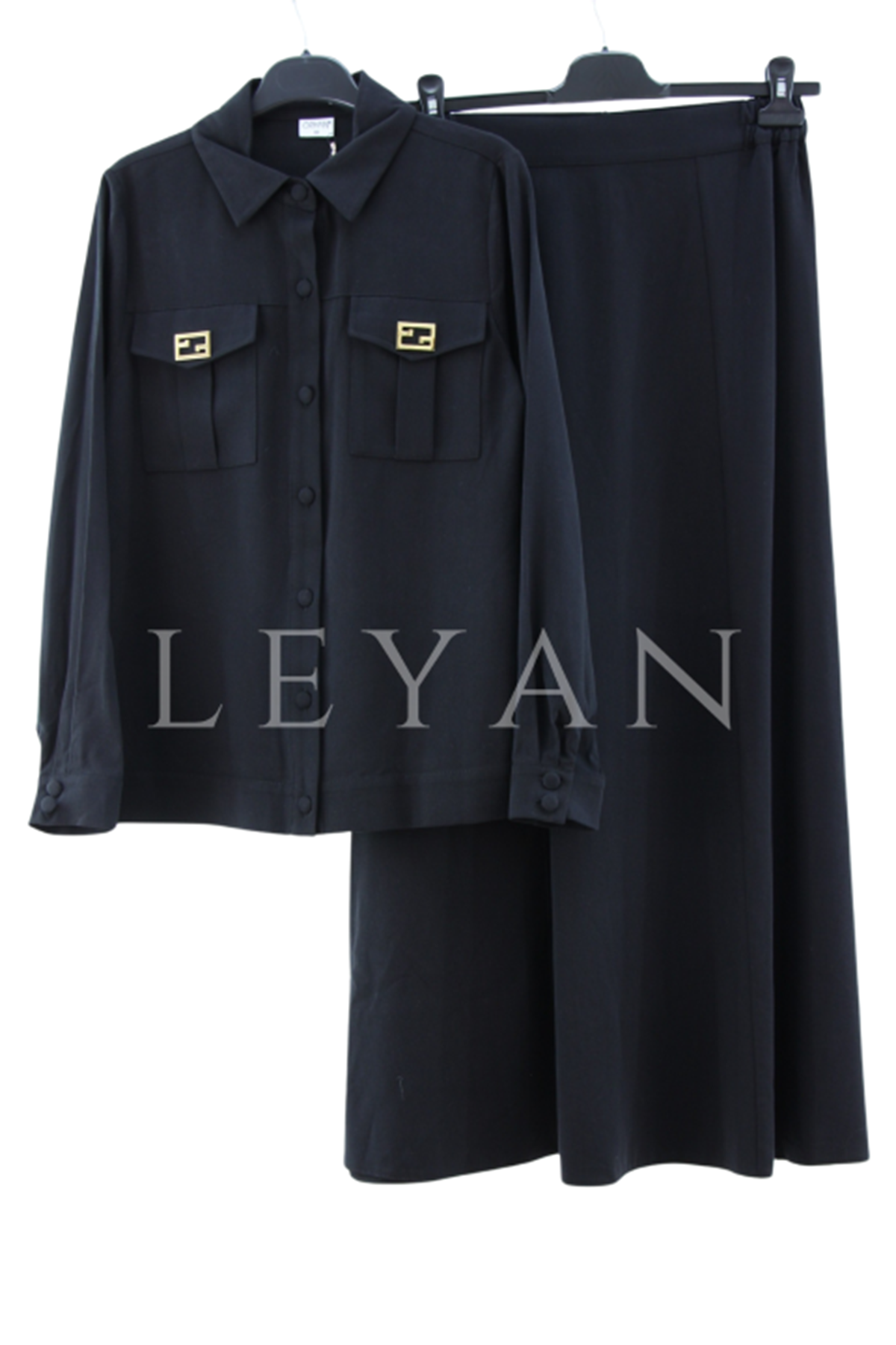 Orhan Store Cep Detaylı Takım- LYN04361 Siyah