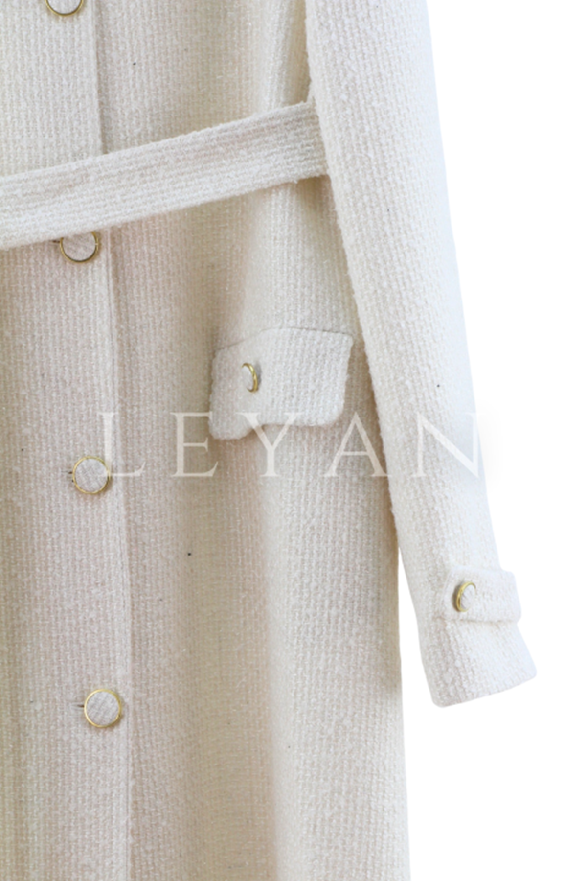 Orhan Store Kürk Detaylı Kaban- LYN04358 Ekru