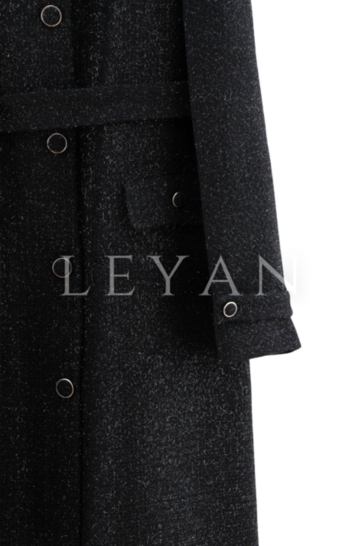 Orhan Store Kürk Detaylı Kaban- LYN04358 Siyah