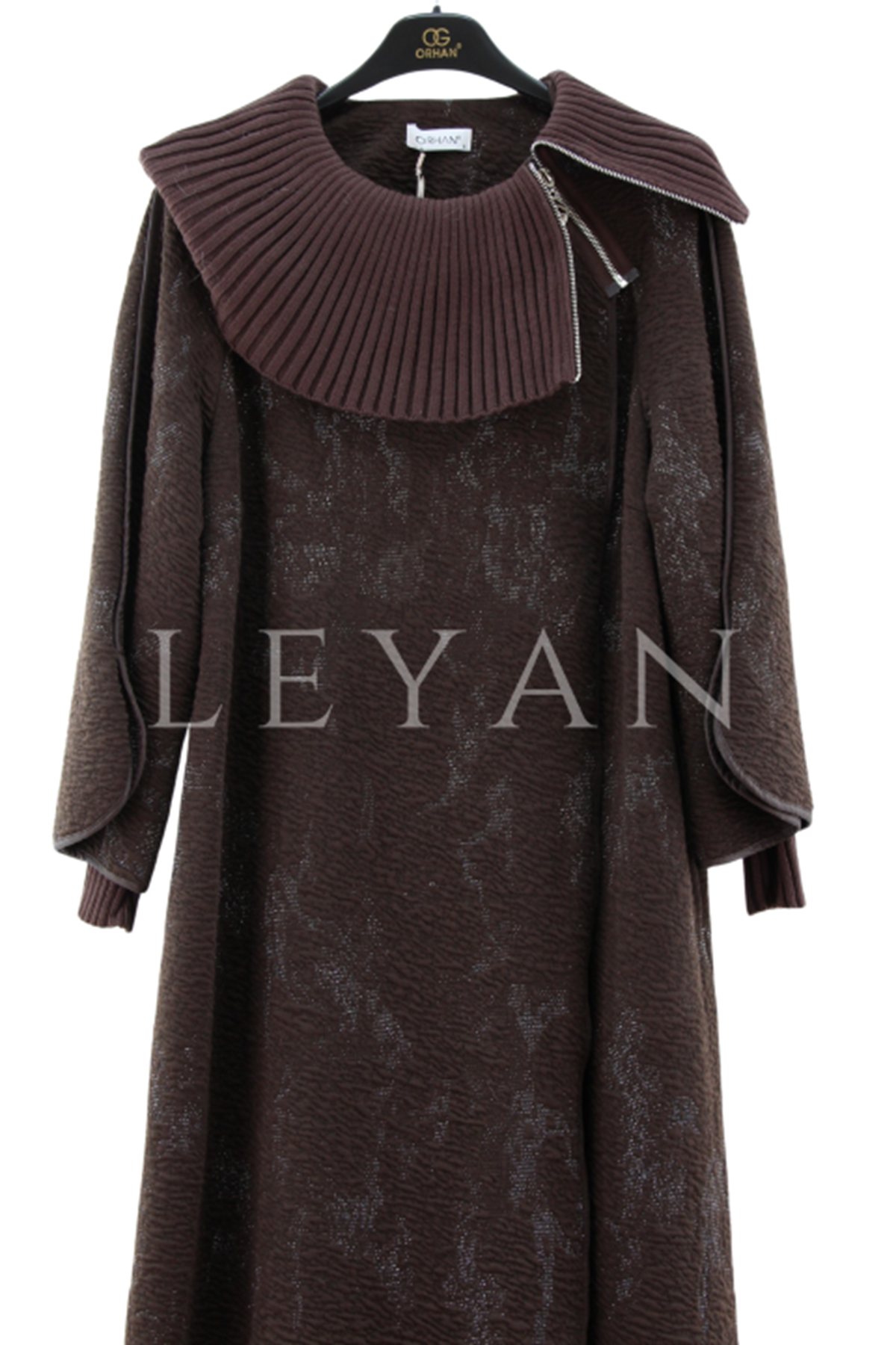 Orhan Store Yakası Triko Kap- LYN04291 Kahve