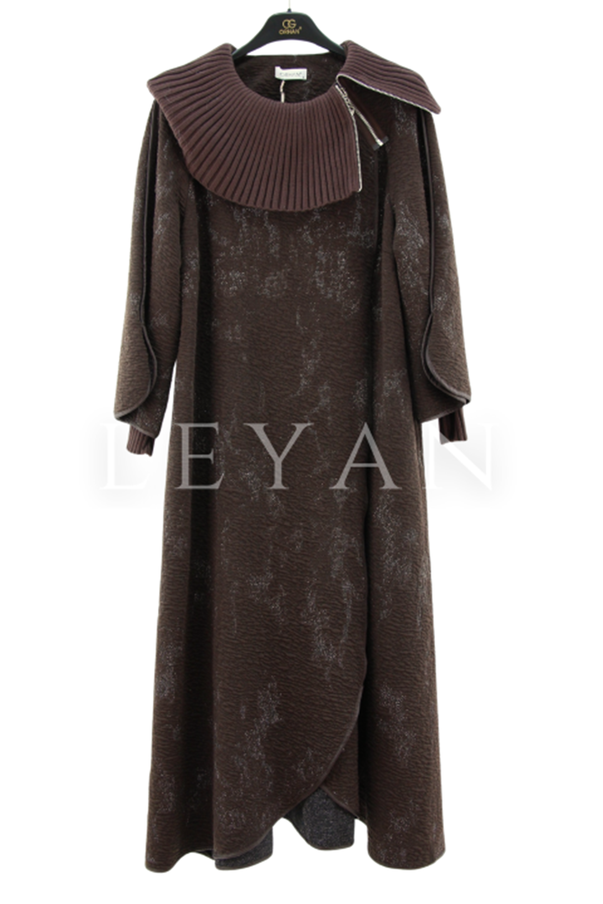 Orhan Store Yakası Triko Kap- LYN04291 Kahve