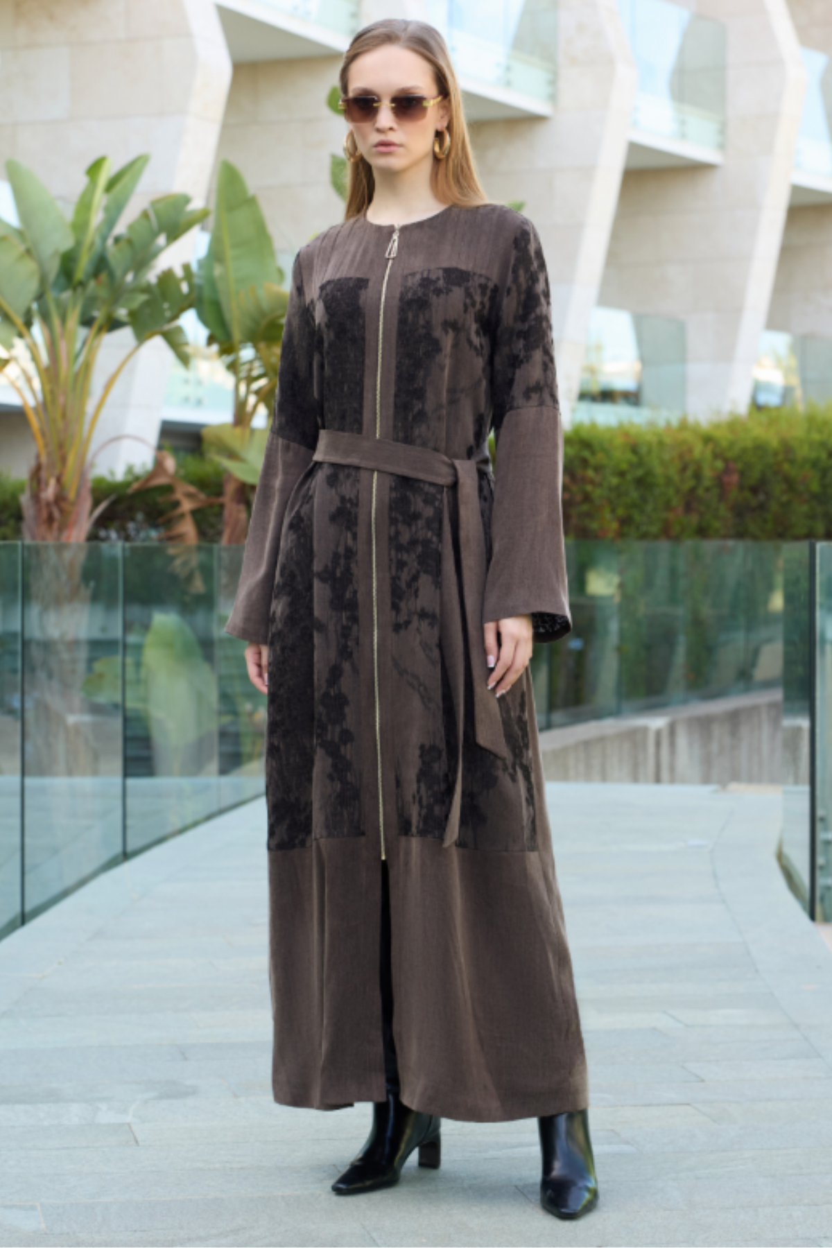 Orhan Store Astarlı Qupra Ferace- LYN04346 Kahve