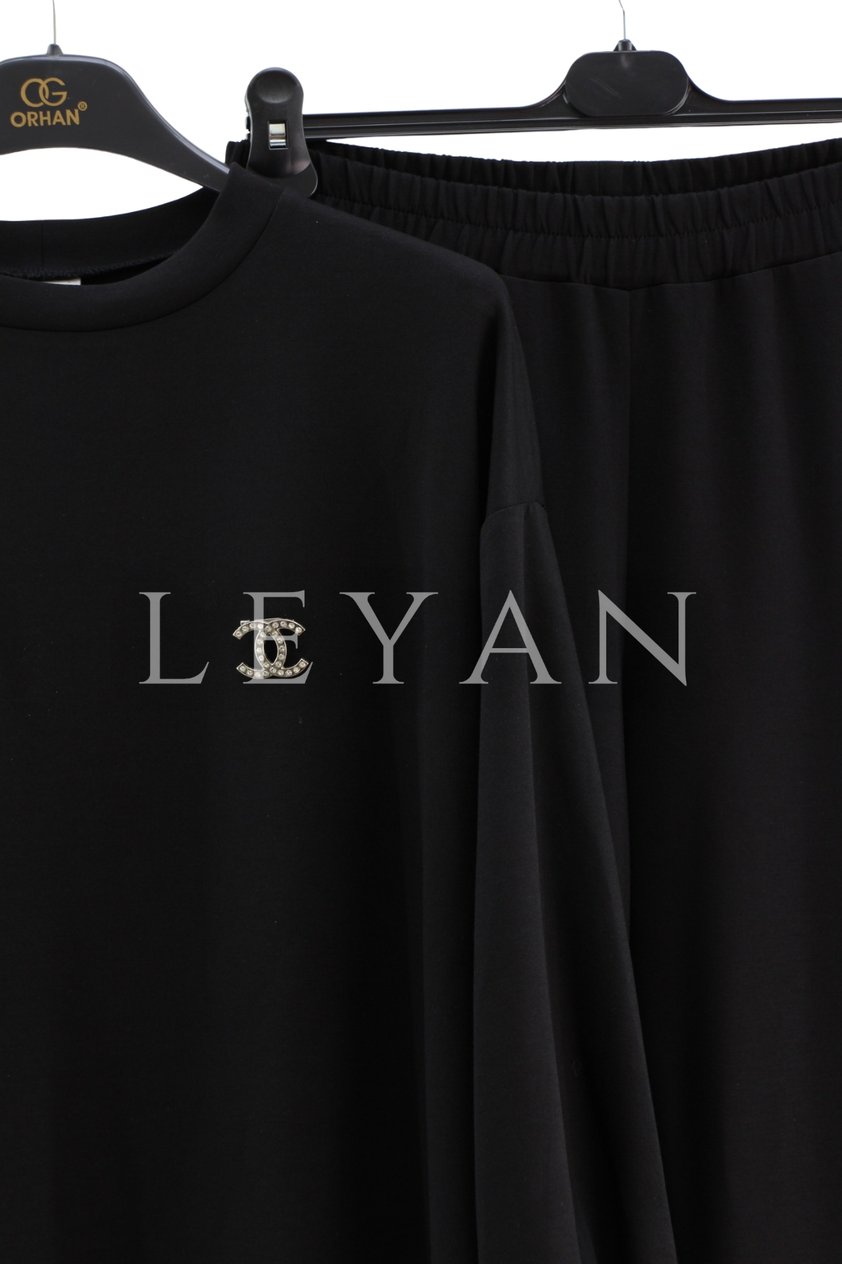 Orhan Store Şifonlu Pantolonlu Takım- LYN03373 Siyah