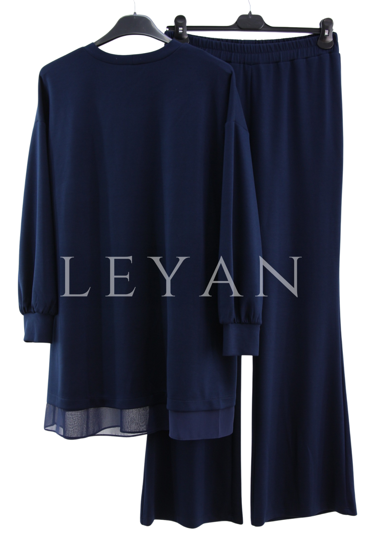 Orhan Store Şifonlu Pantolonlu Takım- LYN03373 İndigo