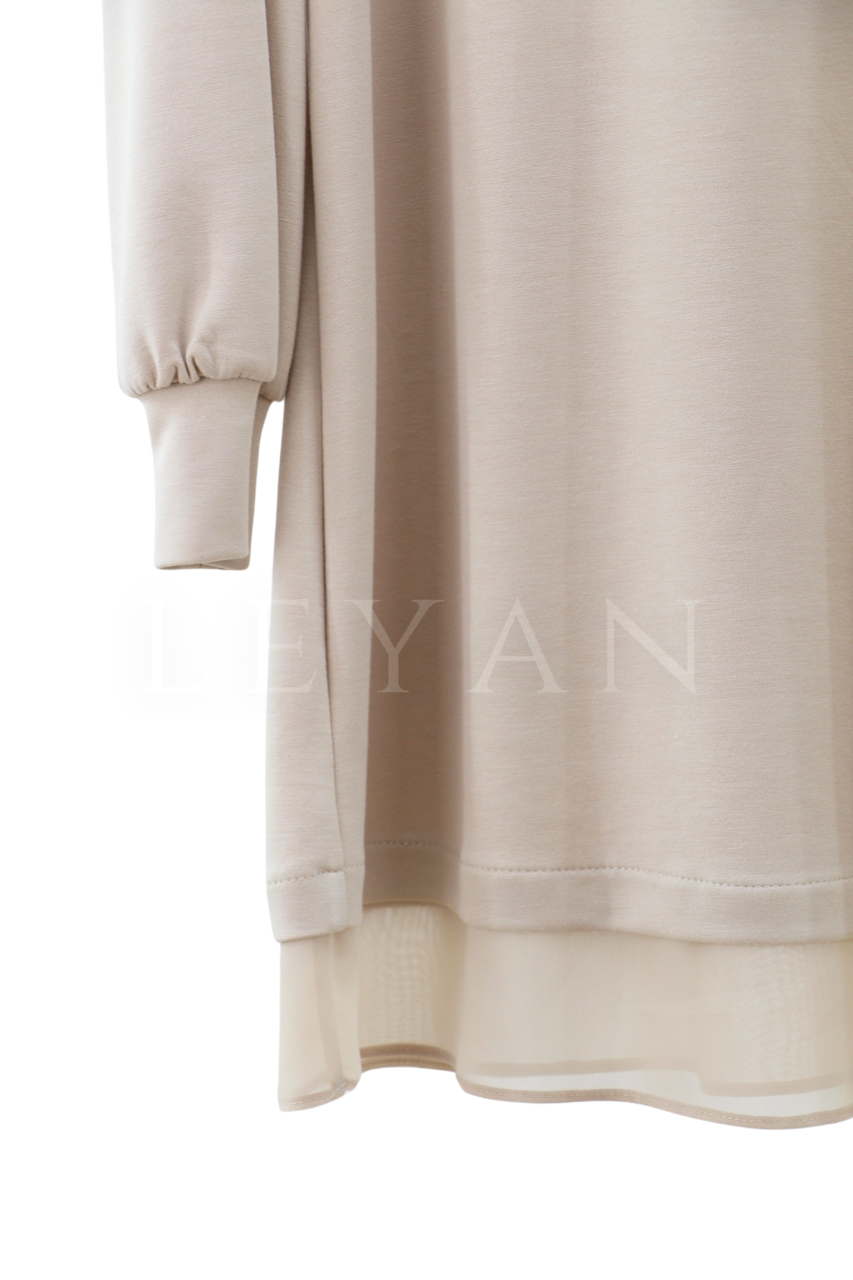 Orhan Store Şifonlu Pantolonlu Takım- LYN03373 Bej