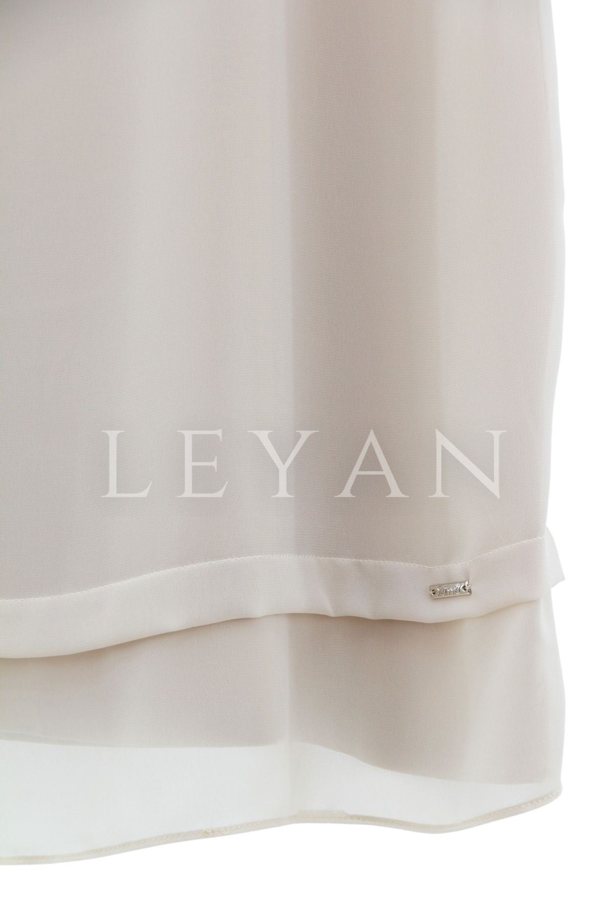 Rayon Detaylı Kolsuz Şifon İçlik- LYN01399  Bej