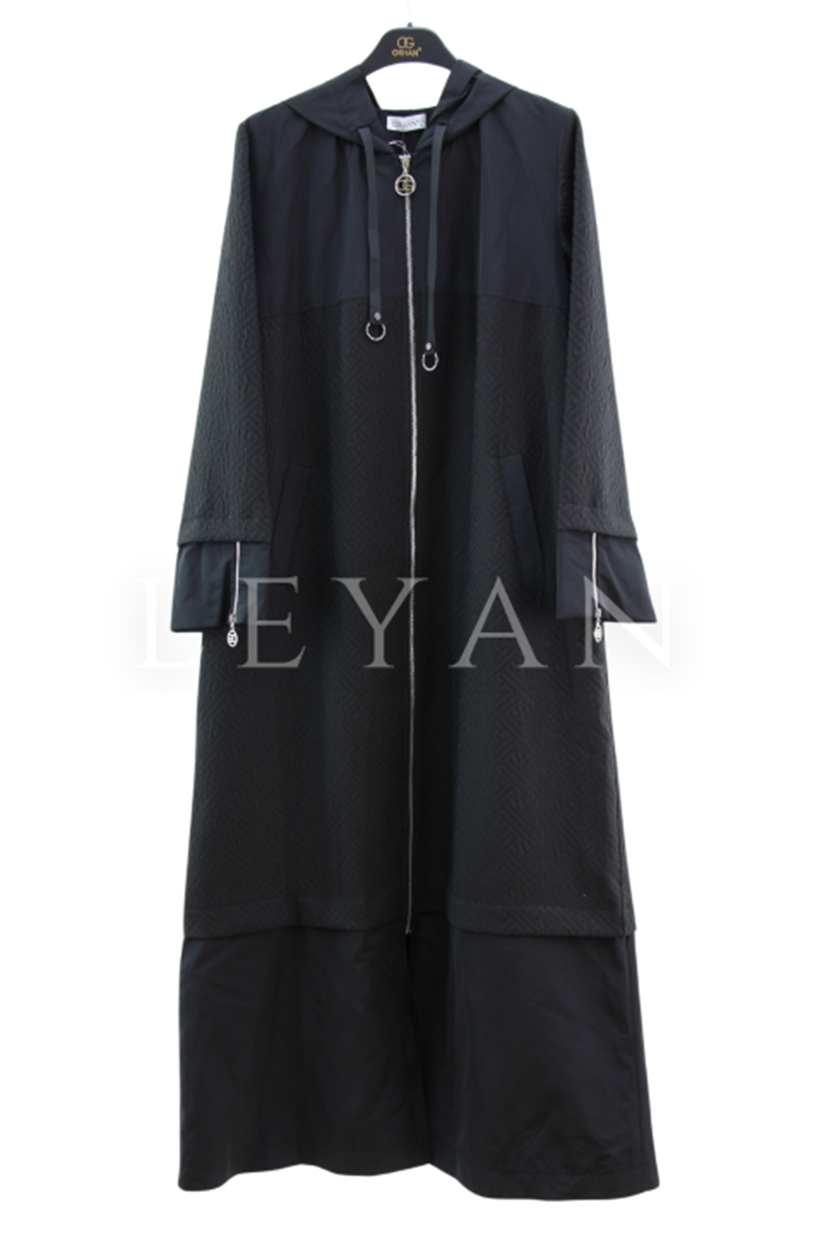 Orhan Store Paraşüt Detaylı Kap- LYN04366 Siyah