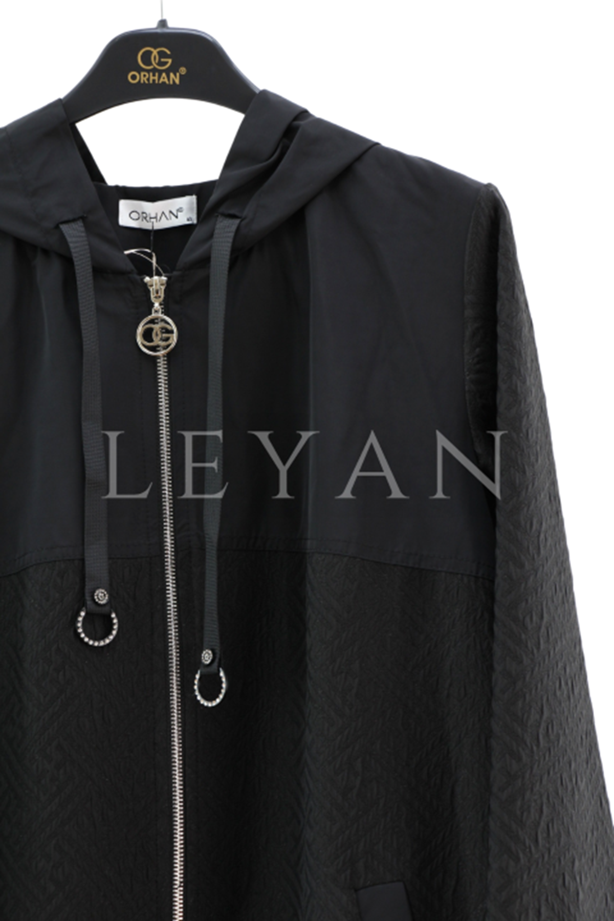 Orhan Store Paraşüt Detaylı Kap- LYN04366 Siyah