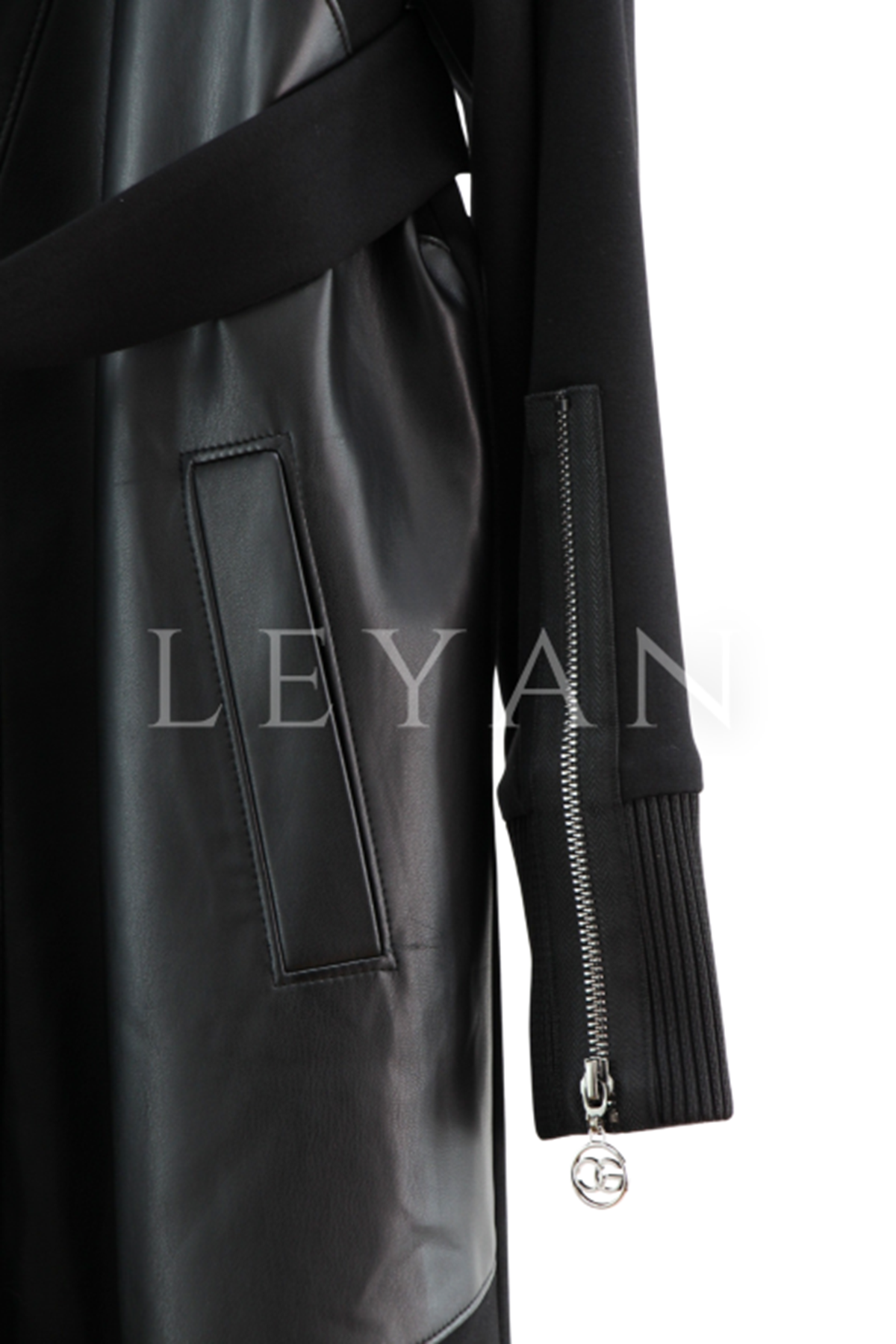 Orhan Store Deri Detaylı Fermuarlı Kap- LYN04365 Siyah