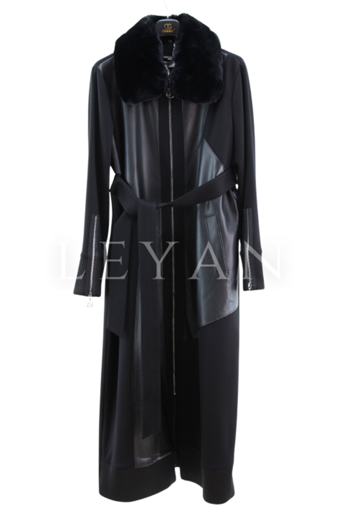 Orhan Store Deri Detaylı Fermuarlı Kap- LYN04365 Siyah