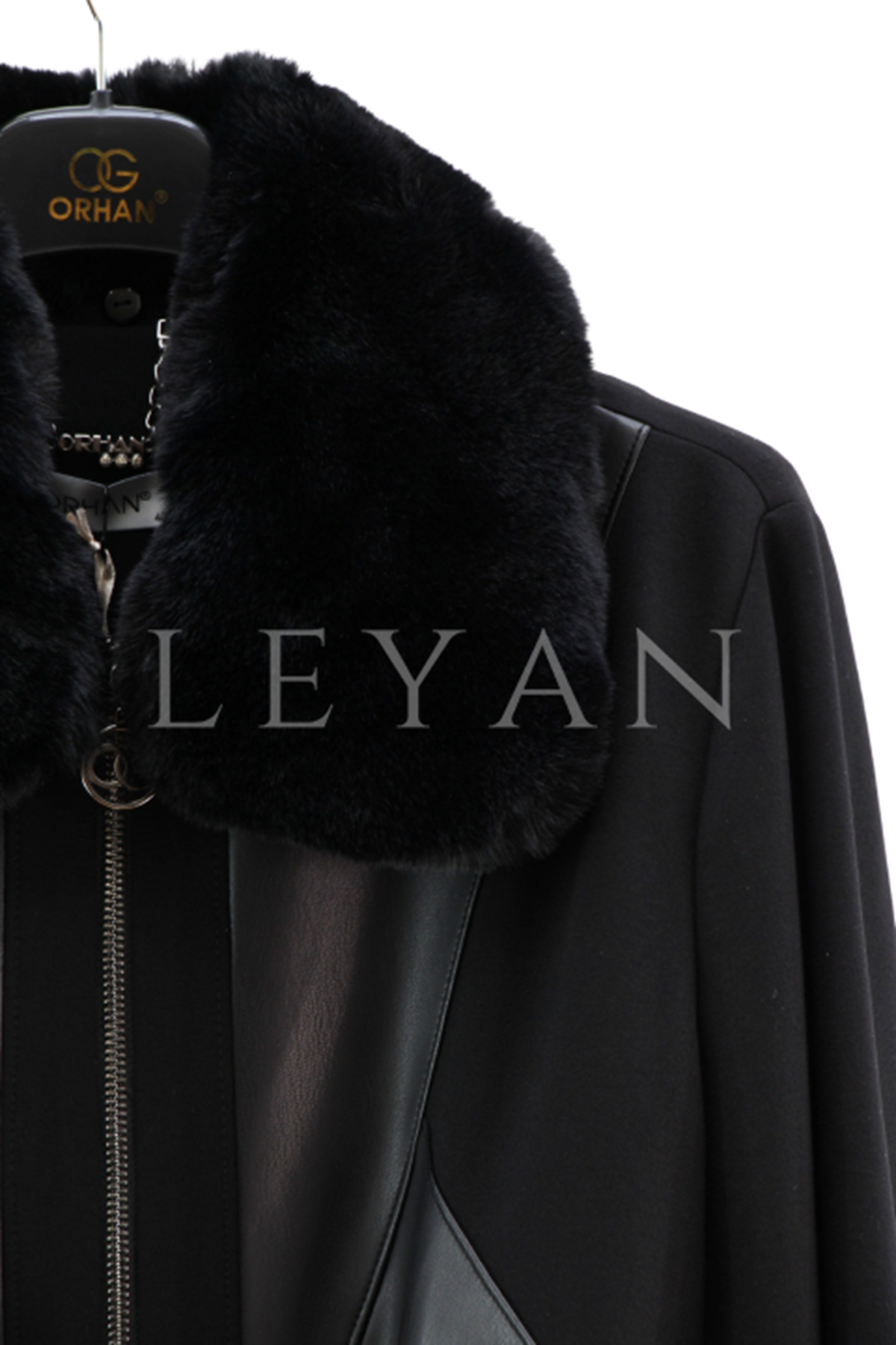 Orhan Store Deri Detaylı Fermuarlı Kap- LYN04365 Siyah