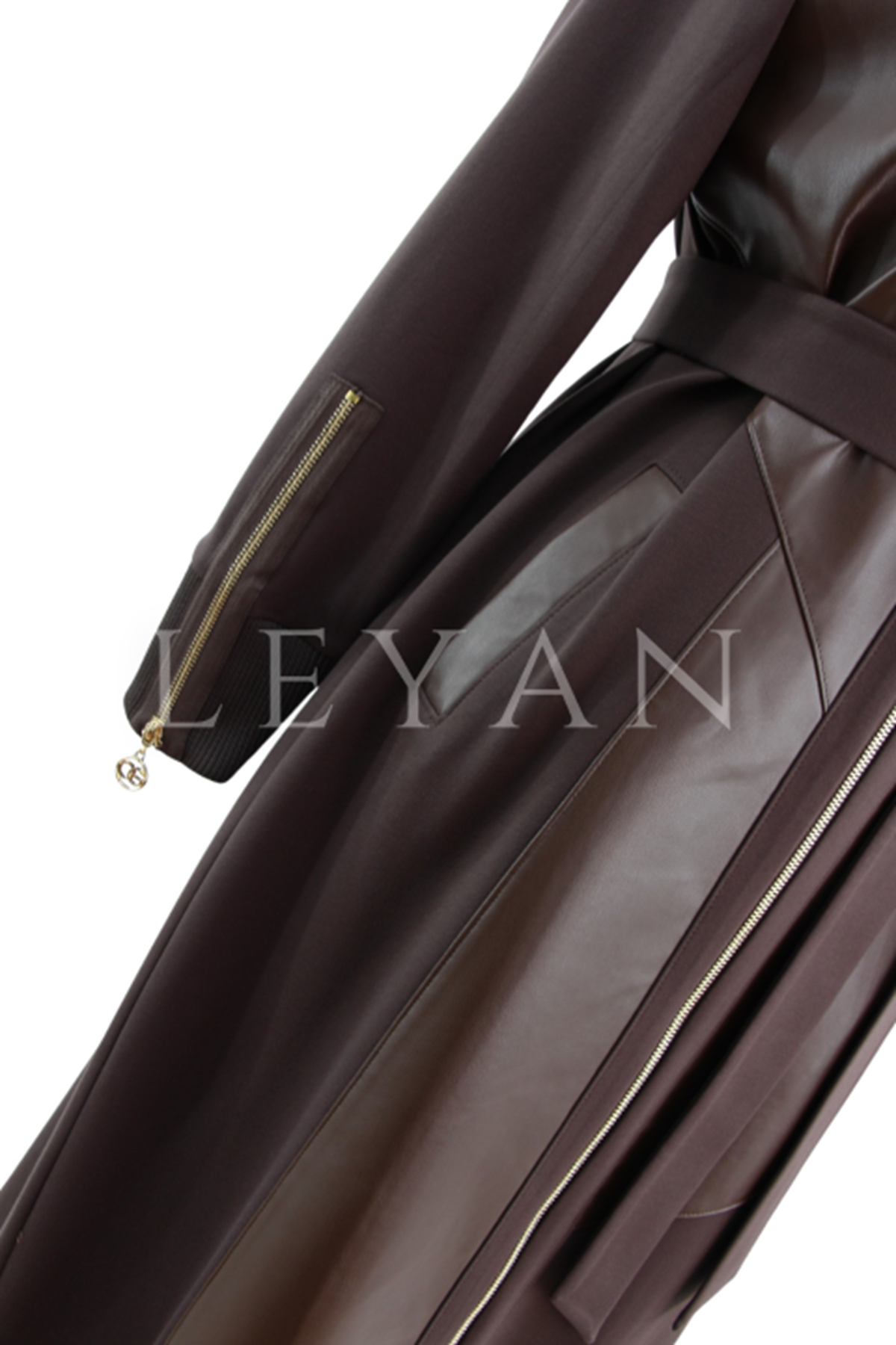 Orhan Store Deri Detaylı Fermuarlı Kap- LYN04365 Kahve