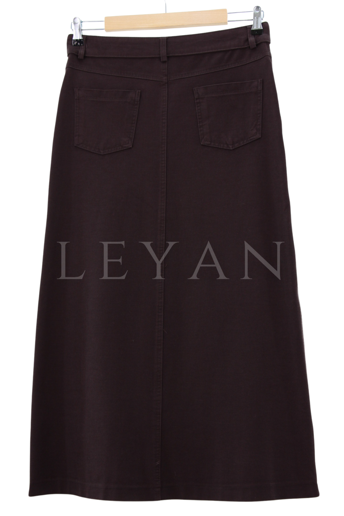 Sentez Yanları Püsküllü Kanvas Etek-LYN02439 Kahve