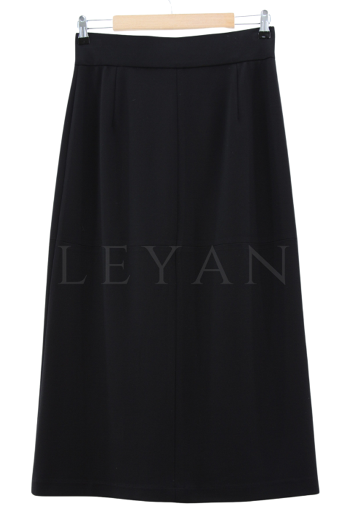 Sentez Önü Fermuarlı Etek- LYN03099 Siyah