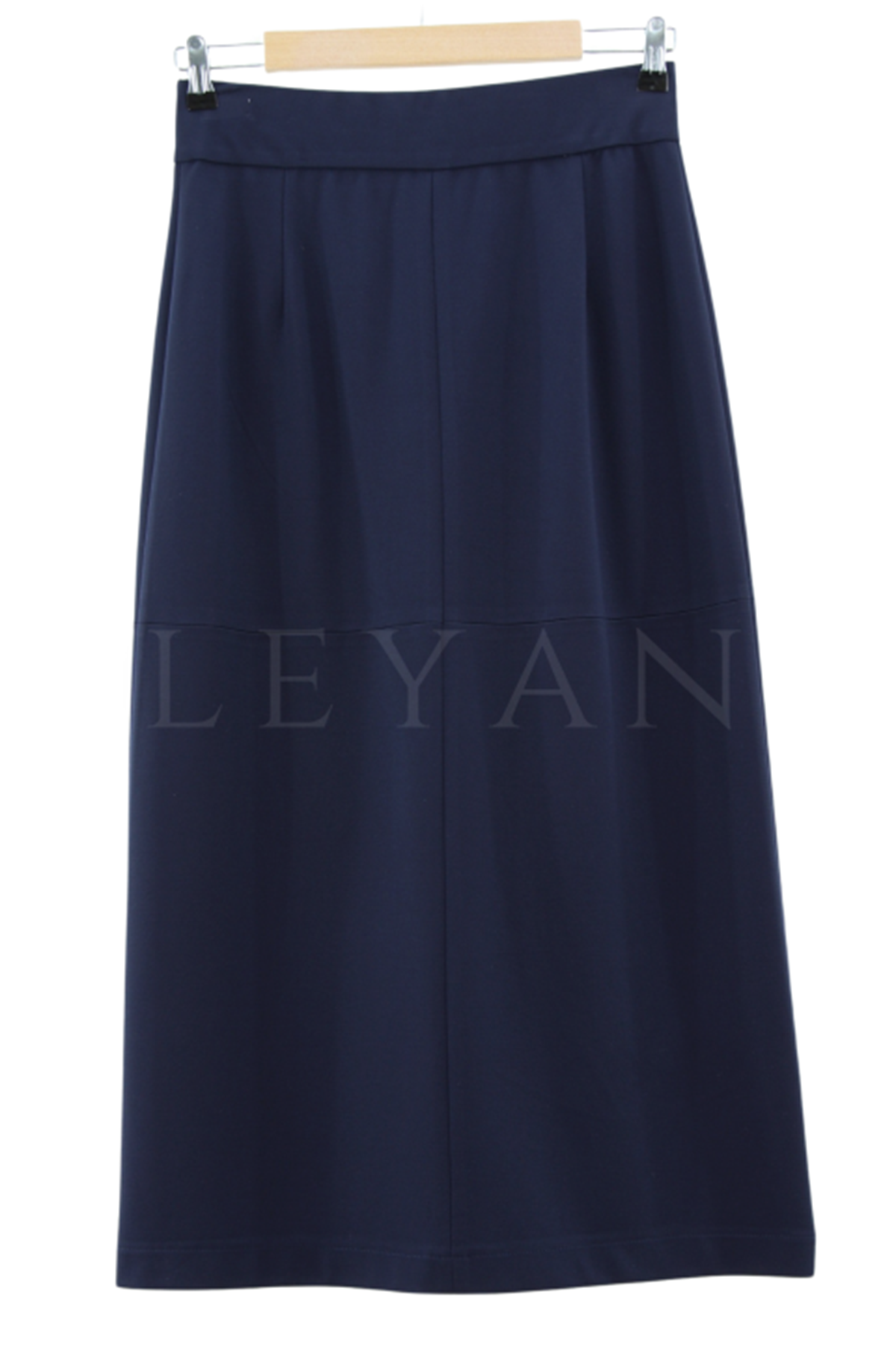 Sentez Önü Fermuarlı Etek- LYN03099 Lacivert