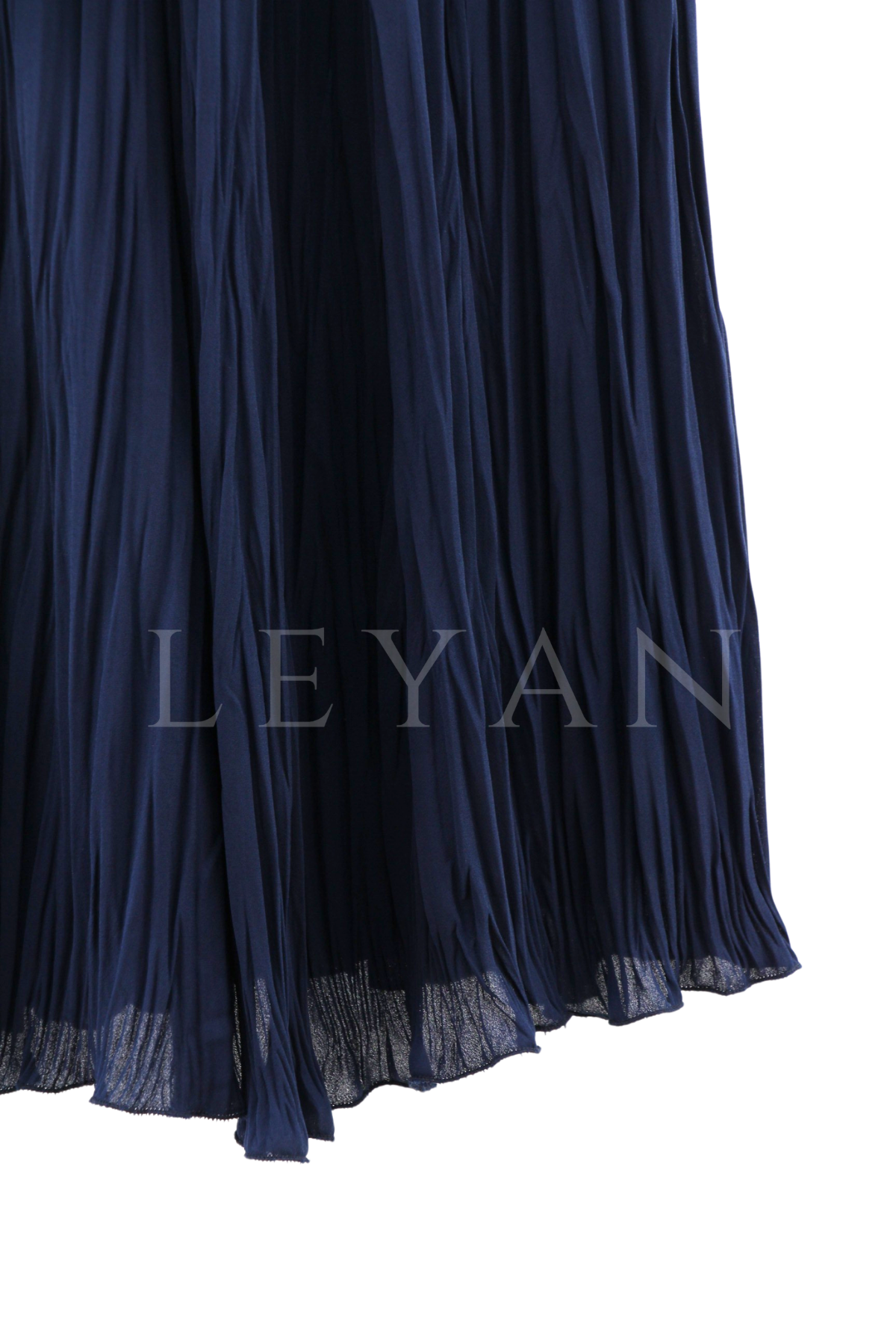 Sentez Kırıştırma Etek-LYN02356 Lacivert