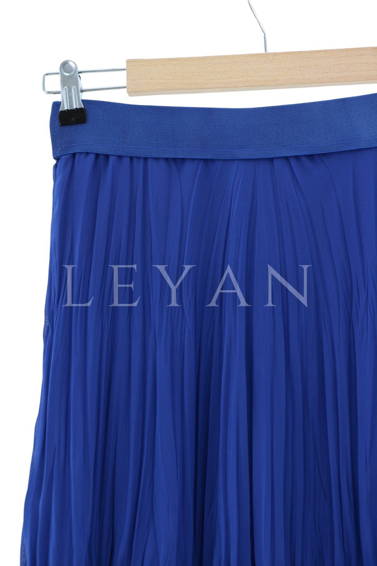 Sentez Kırıştırma Etek-LYN02356 Saks