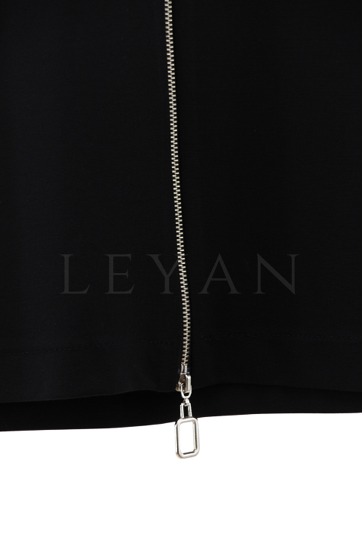 Sentez Önü Fermuarlı Etek- LYN03099 Siyah