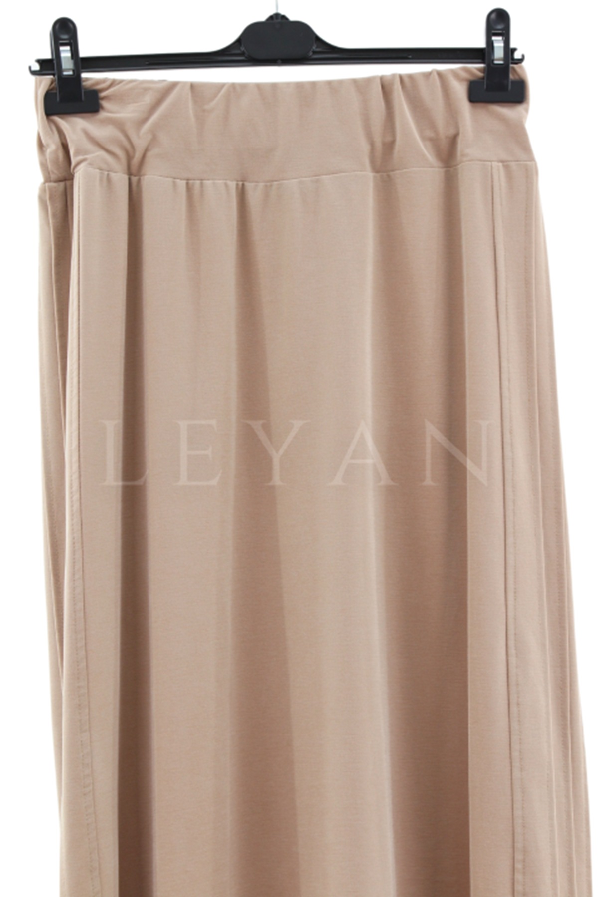 Sentez Nervürlü Etek- LYN03596 Bej