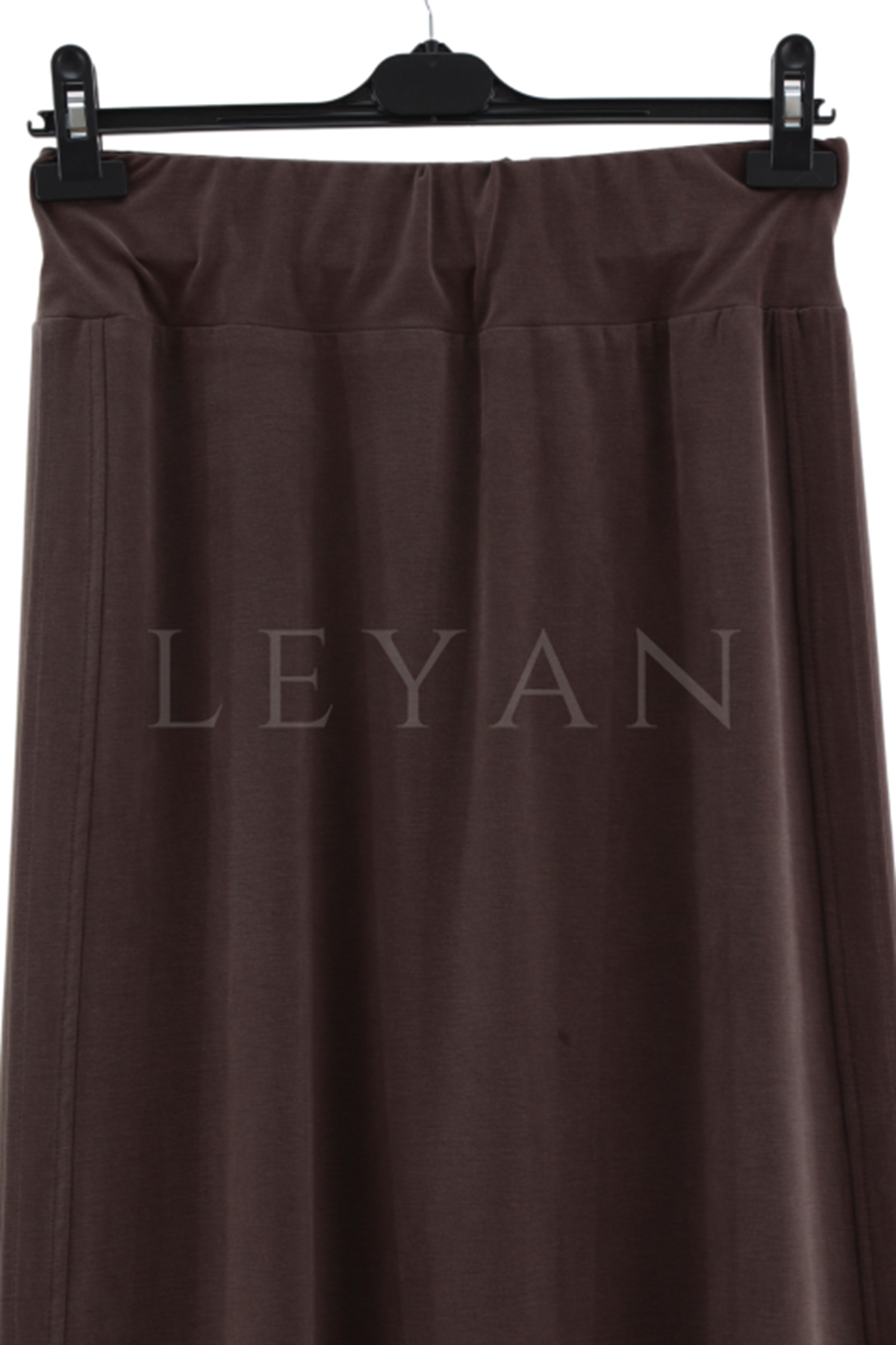 Sentez Nervürlü Etek- LYN03596 Kahve