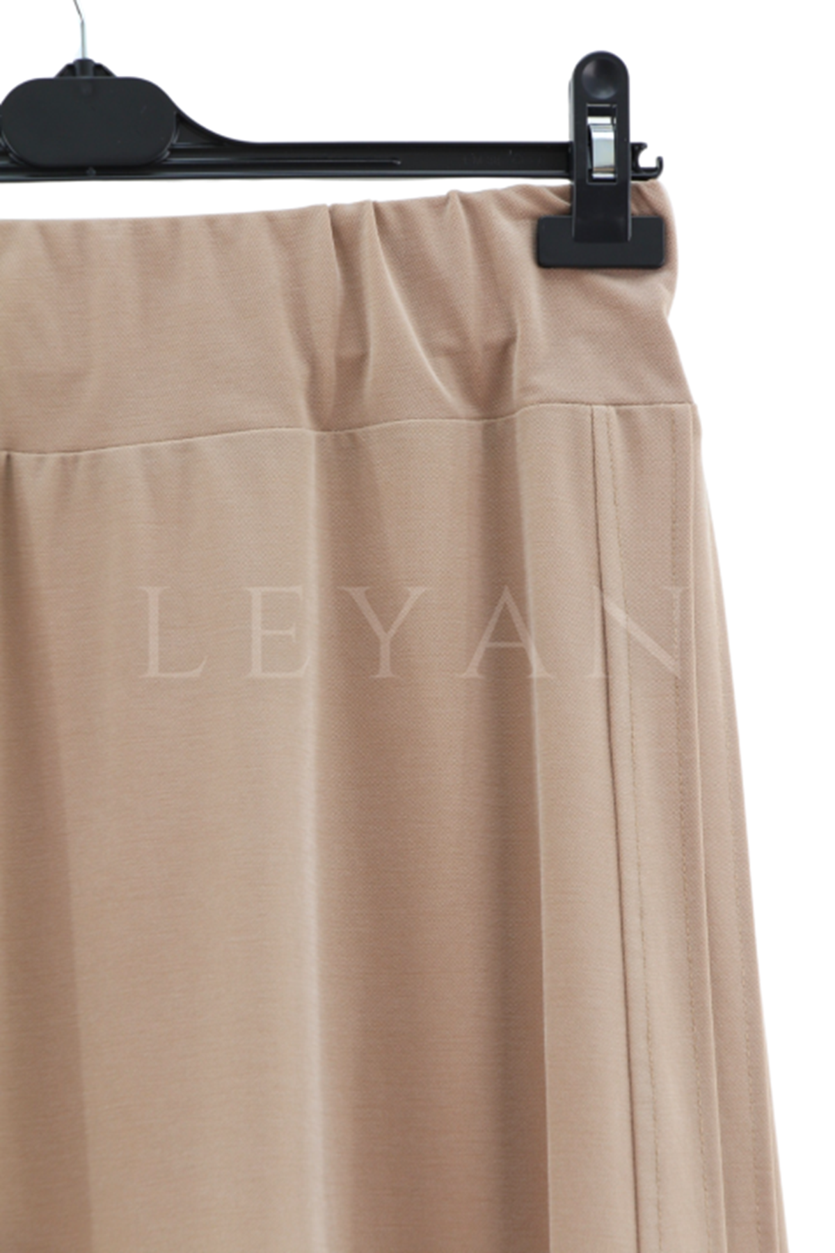 Sentez Nervürlü Etek- LYN03596 Bej