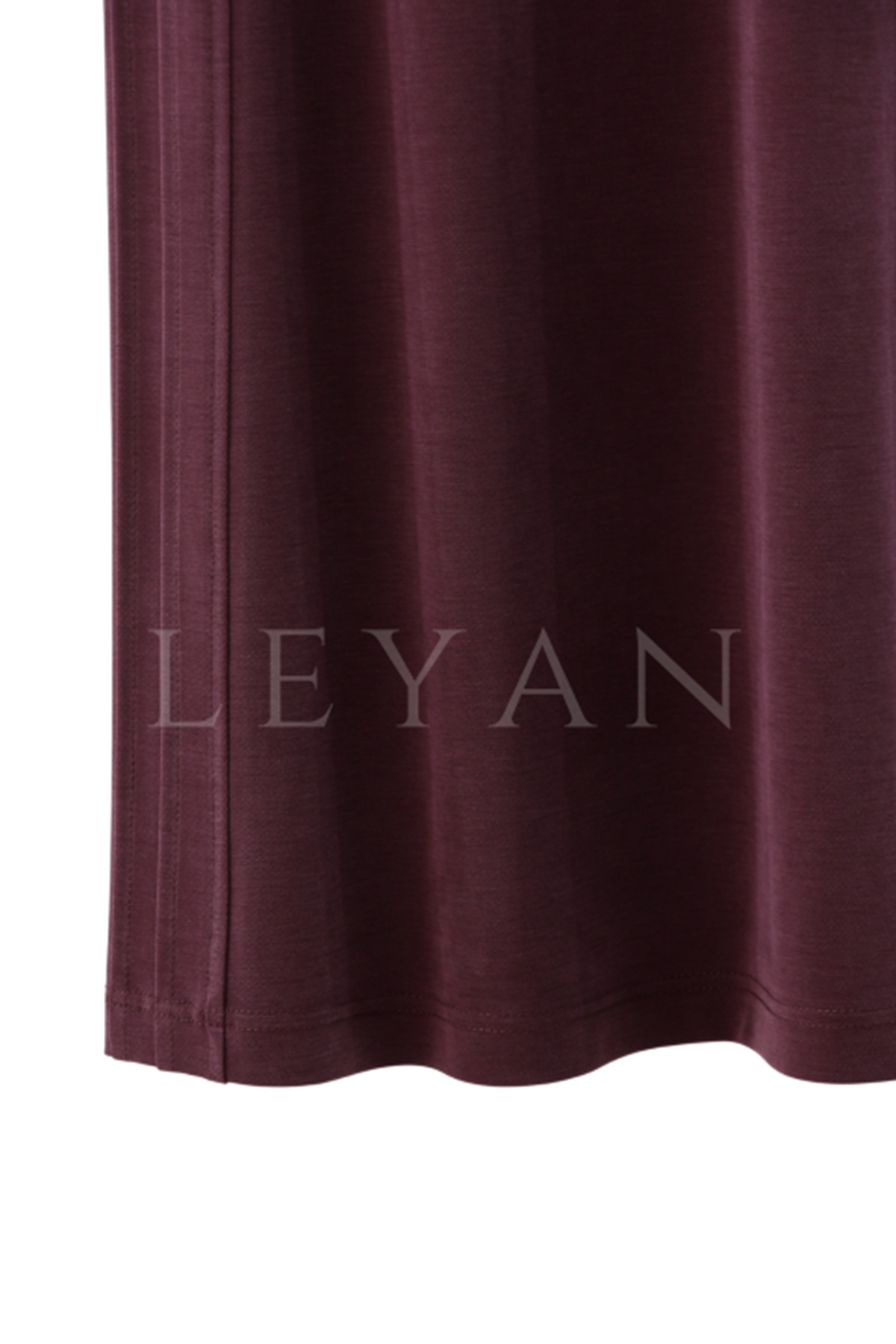 Sentez Nervürlü Etek- LYN03596 Bordo