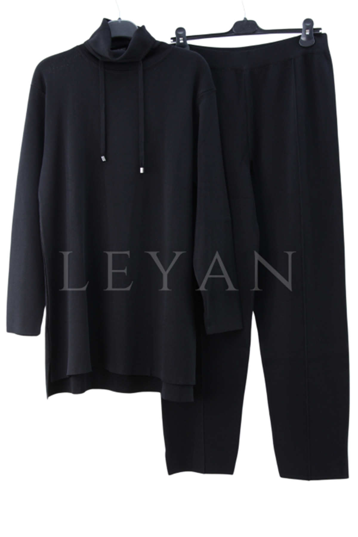 Nuss Balıkçı Yaka Takım- LYN04075 Siyah