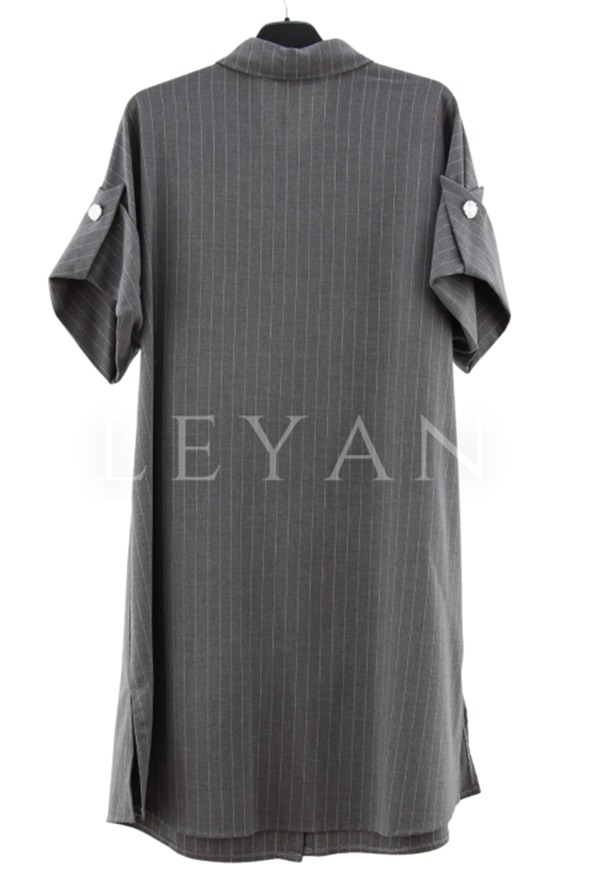 Dule Çizgili Yelek- LYN04212 Gri