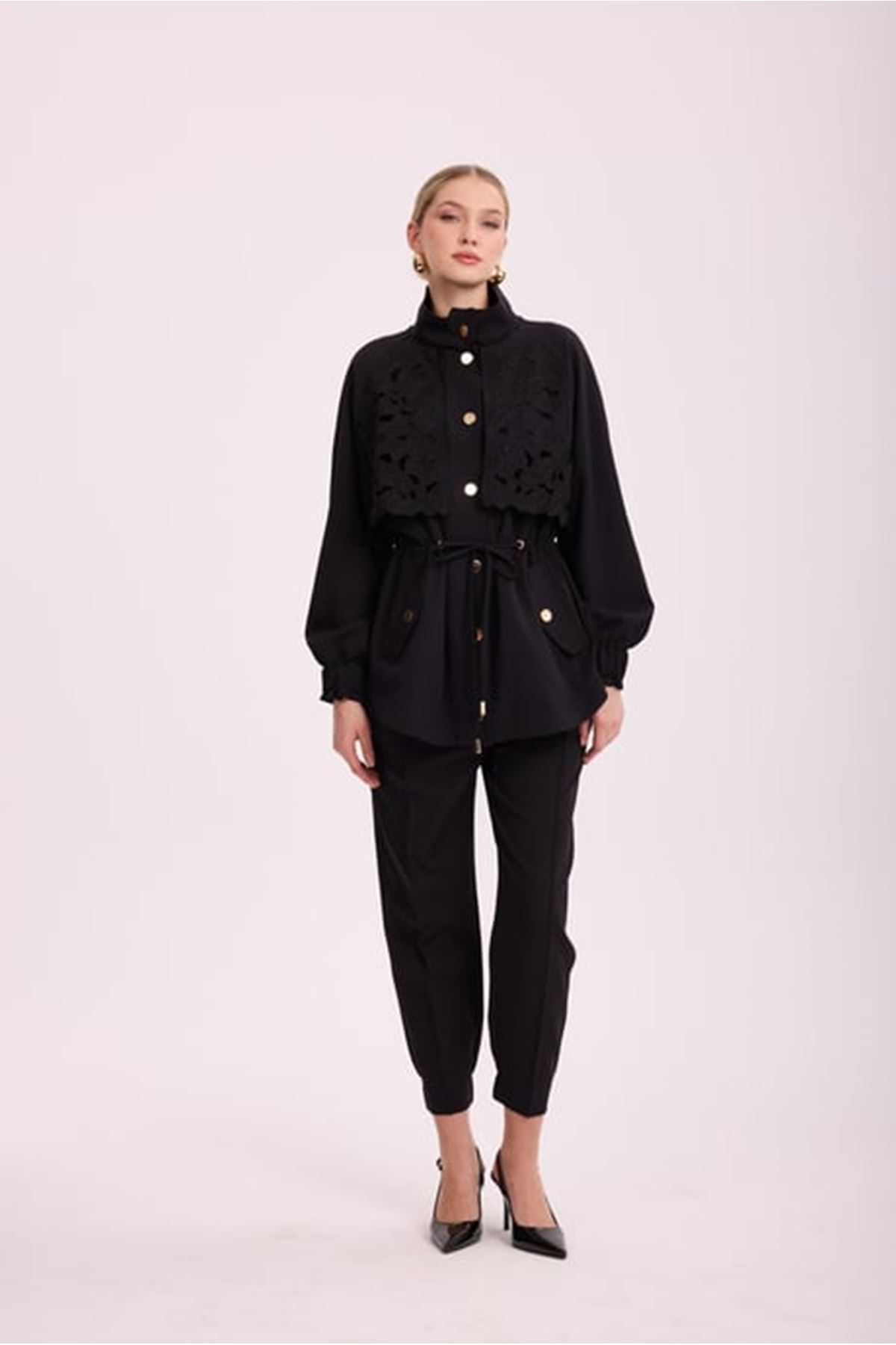 Missemramiss Brielle Dantel Garni Takım- LYN04348 Siyah