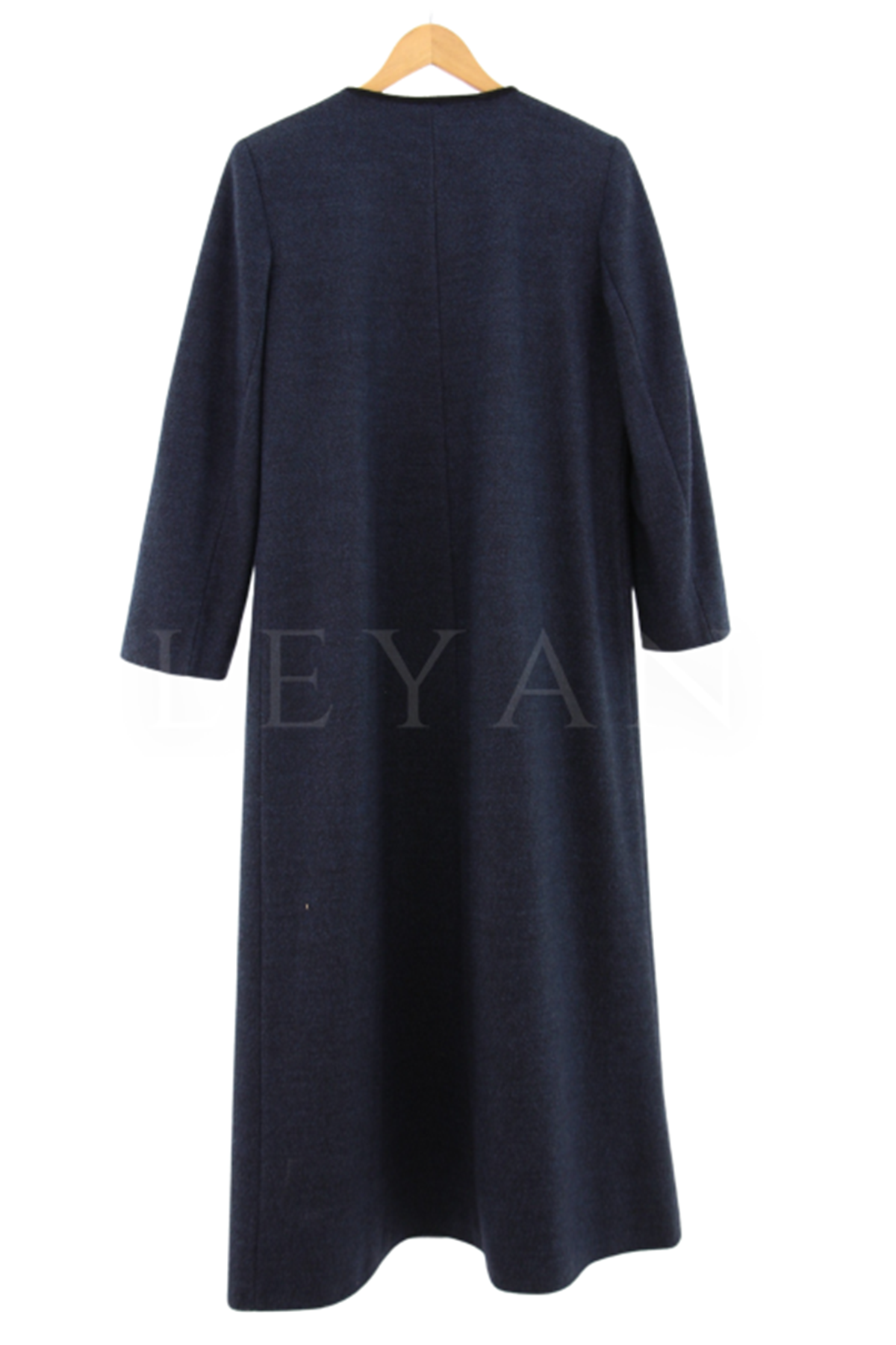 Safir Tam Boy Kaşe Pardesü- LYN03243 Lacivert