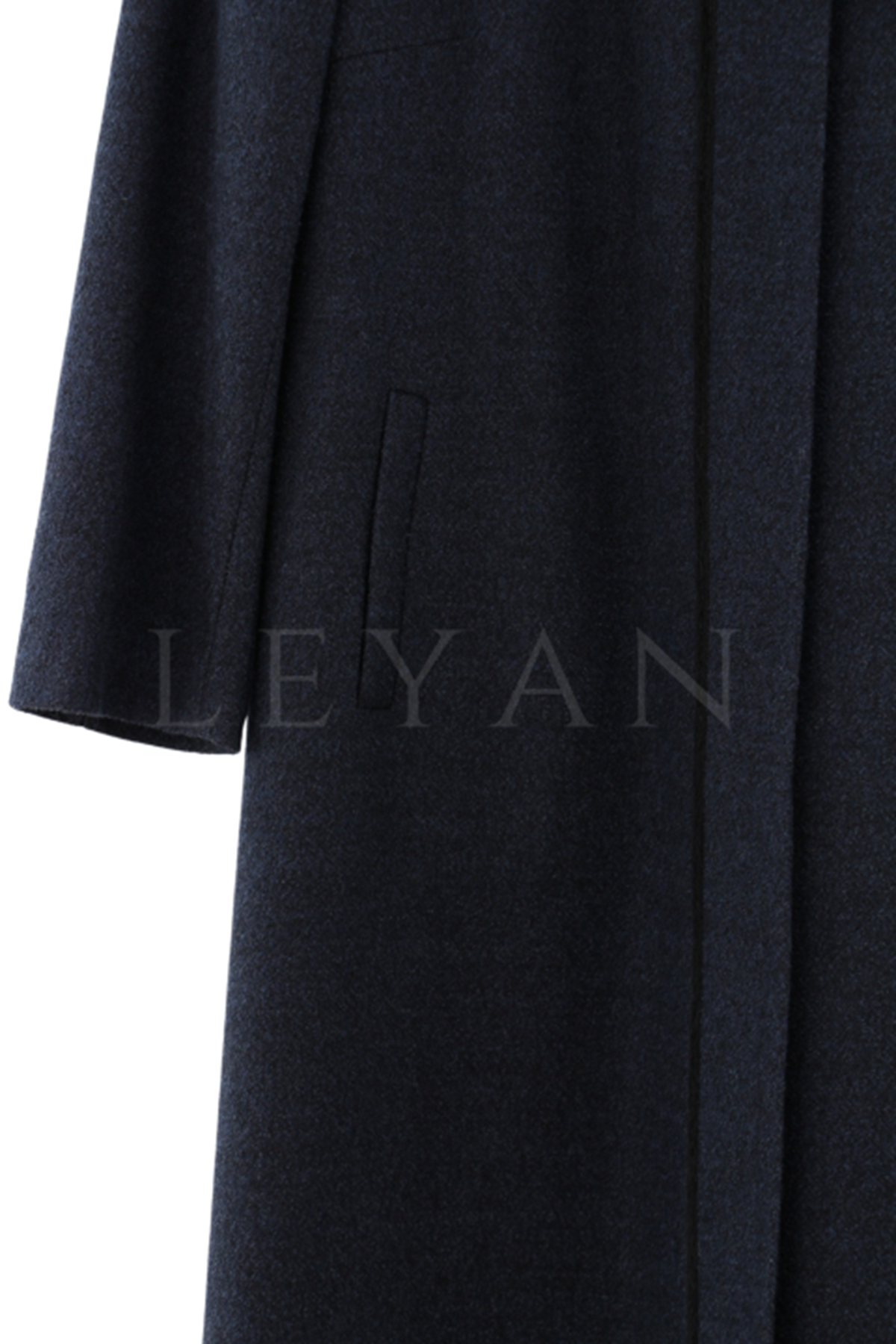 Safir Tam Boy Kaşe Pardesü- LYN03243 Lacivert