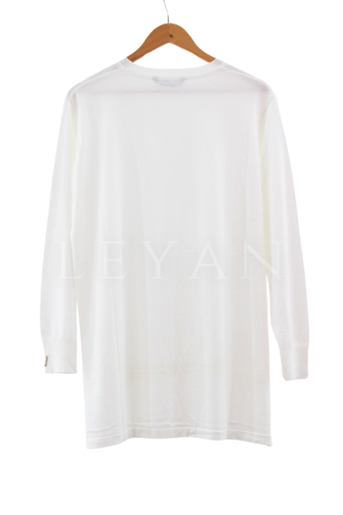 Önü Şifonlu Pilise Detaylı Merserize Triko Bluz- LYN03141 Ekru