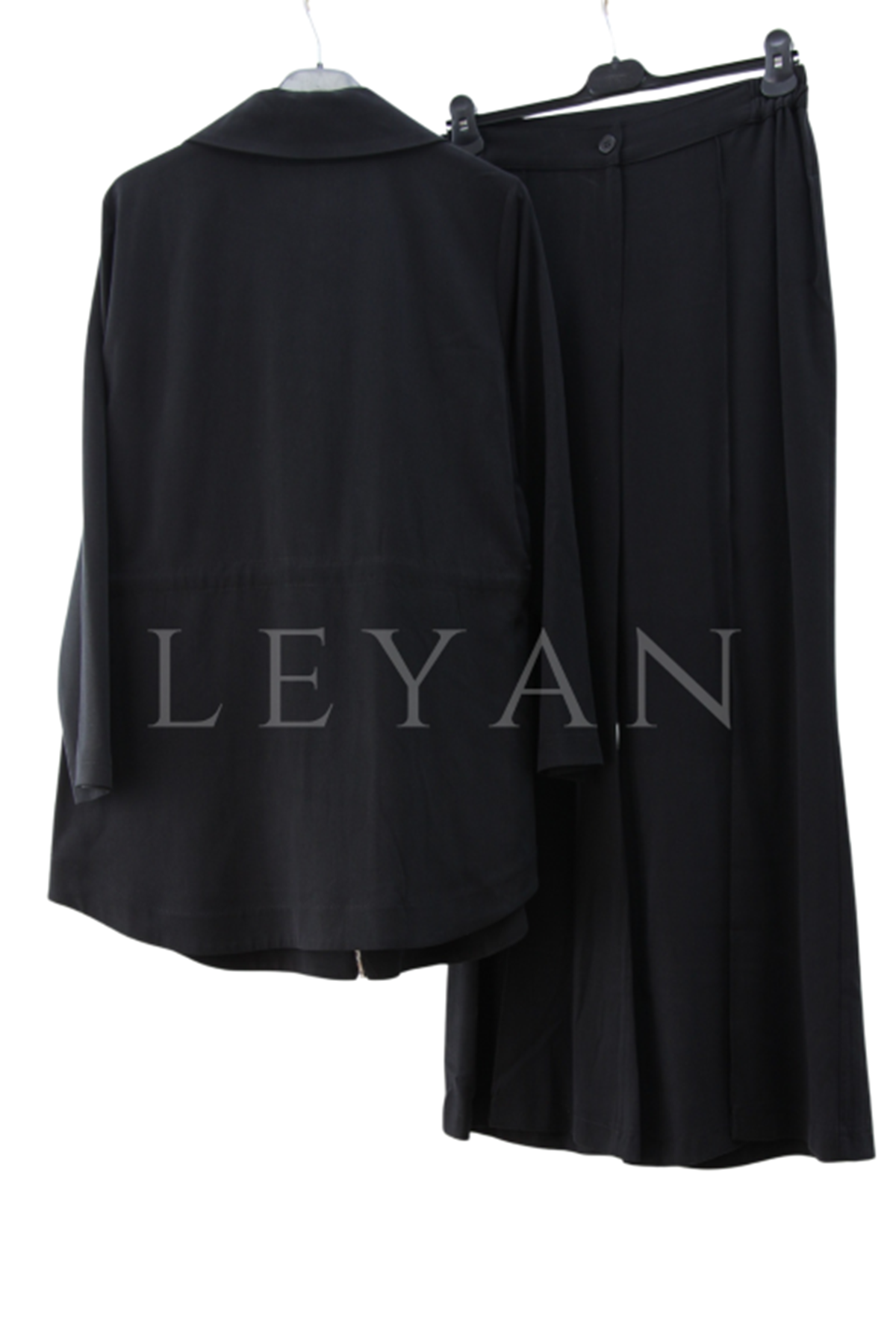 Orhan Store Kuşgözü Detaylı Cepli Takım- LYN03848 Siyah