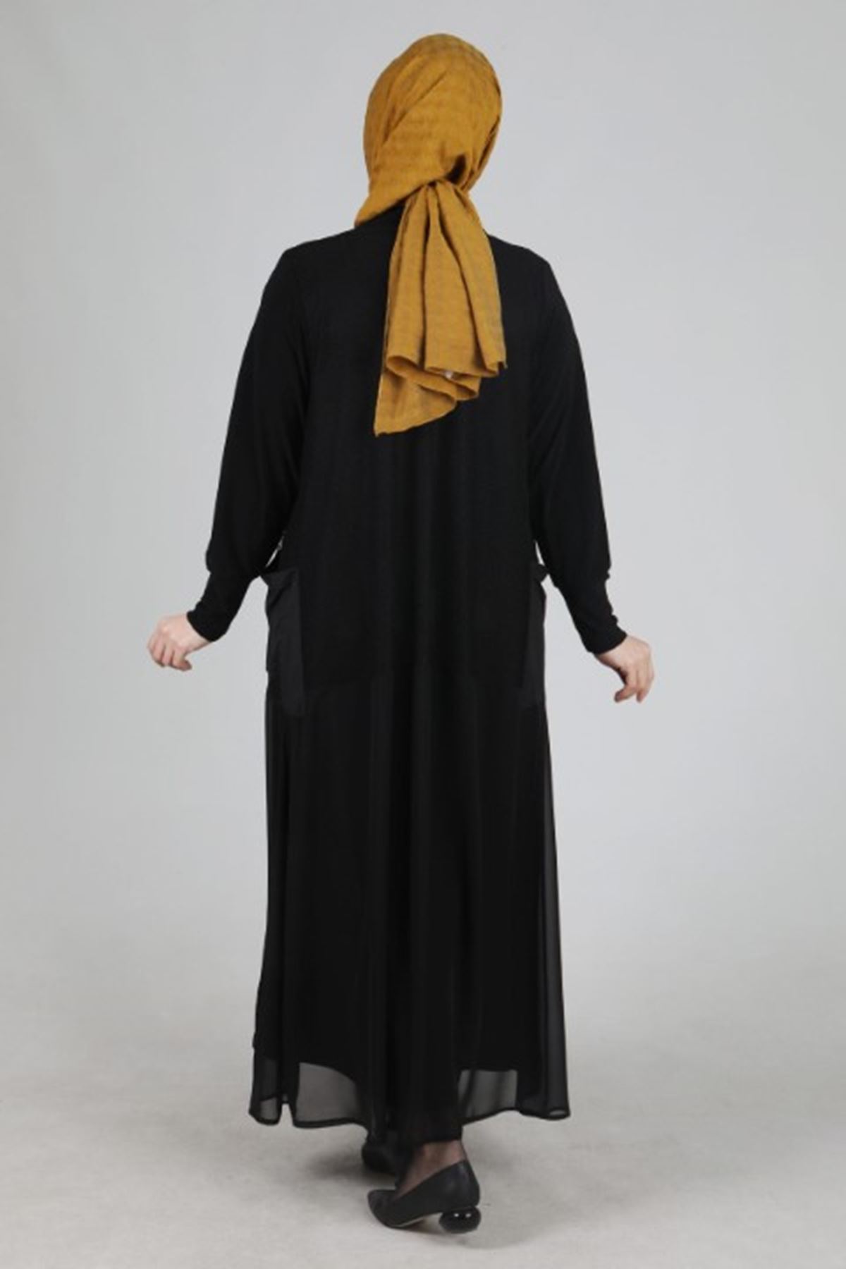 Behrem File Ceketli Elbise- LYN02213 Siyah