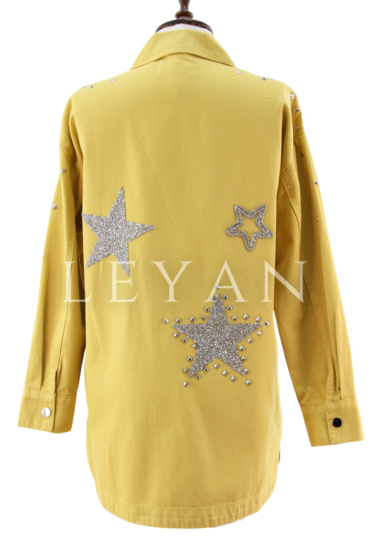 Yıldız Detaylı Denim Tunik- LYN04394 Sarı