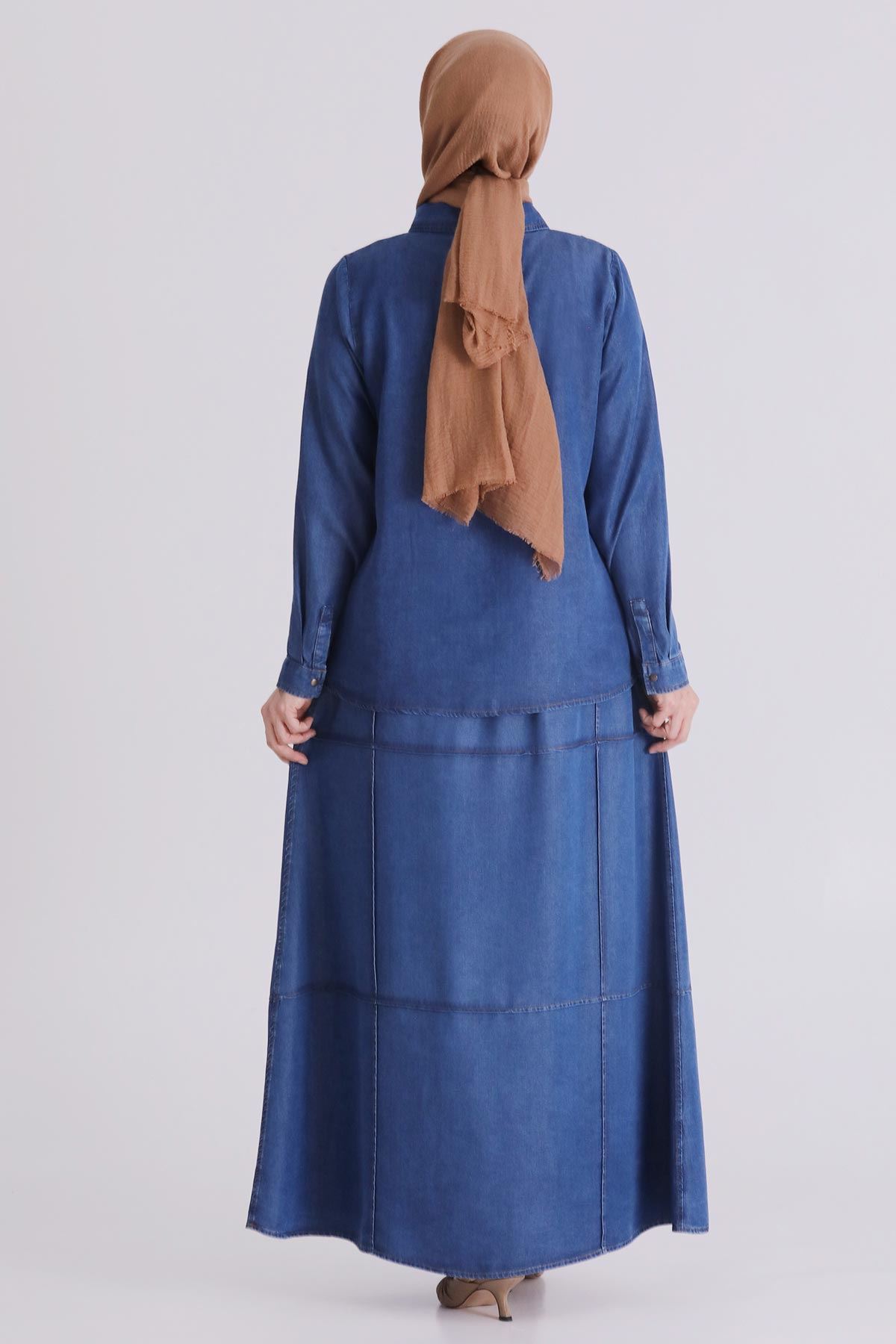 Behrem Kot Etekli Takım- LYN04355 Koyu Mavi