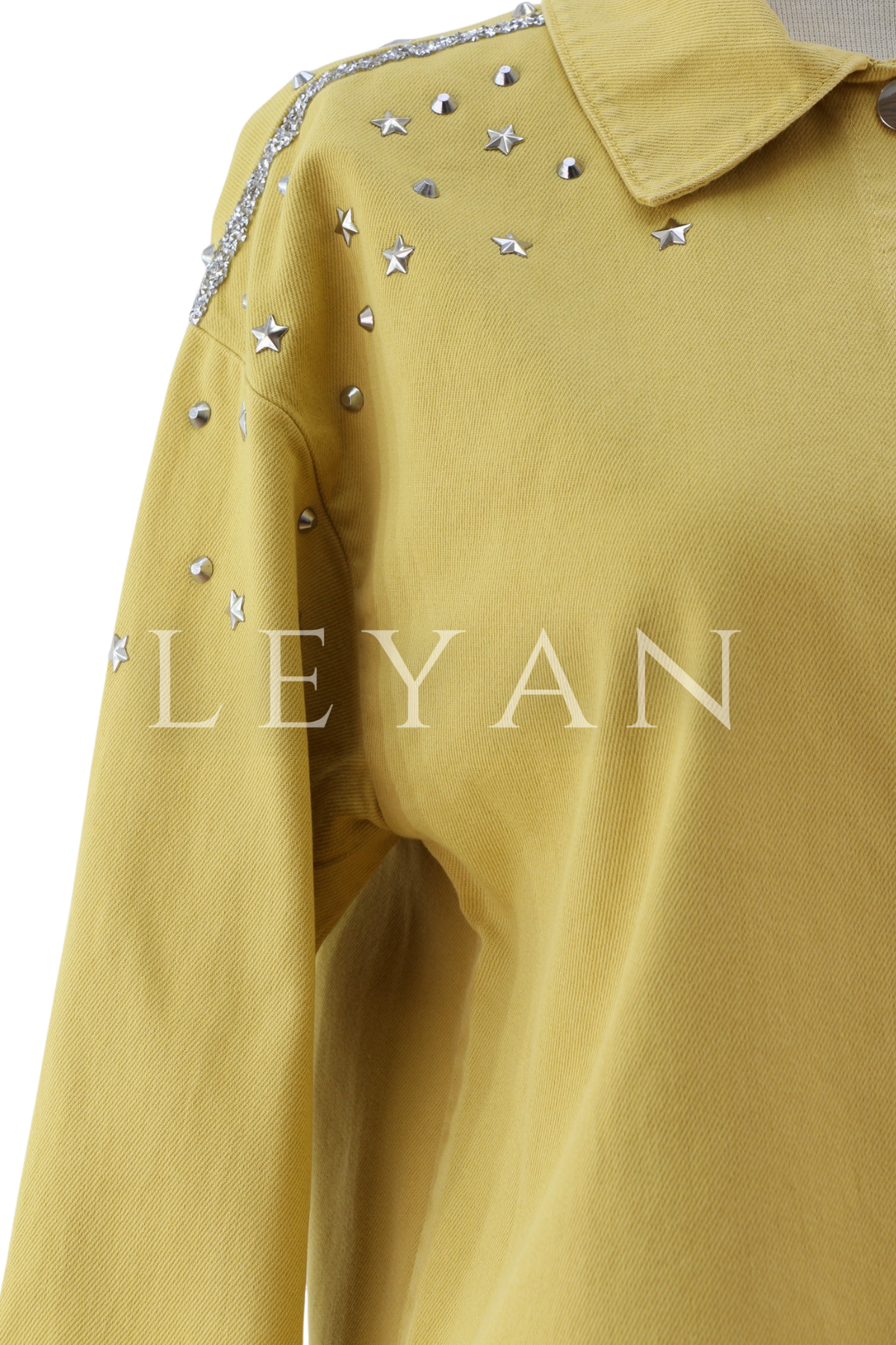 Yıldız Detaylı Denim Tunik- LYN04394 Sarı