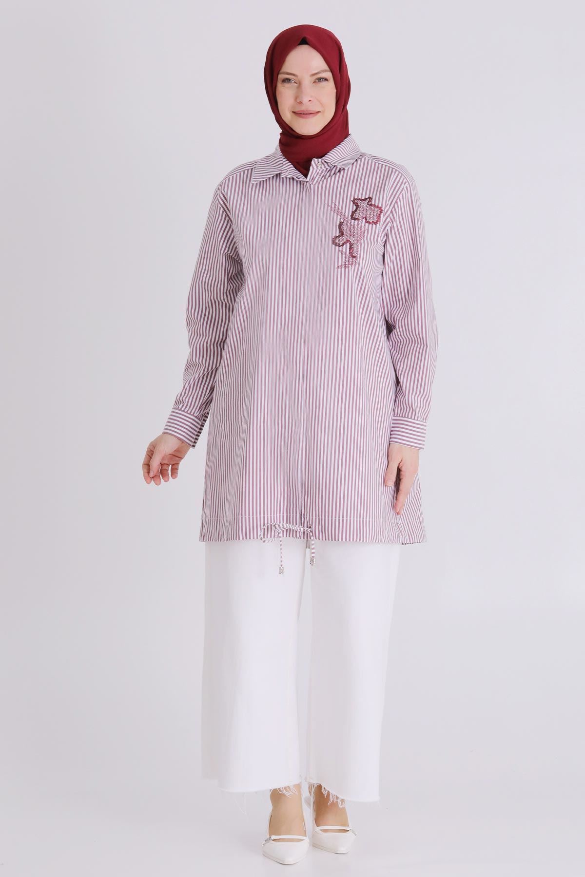 Behrem Tunik- LYN04374 Bordo