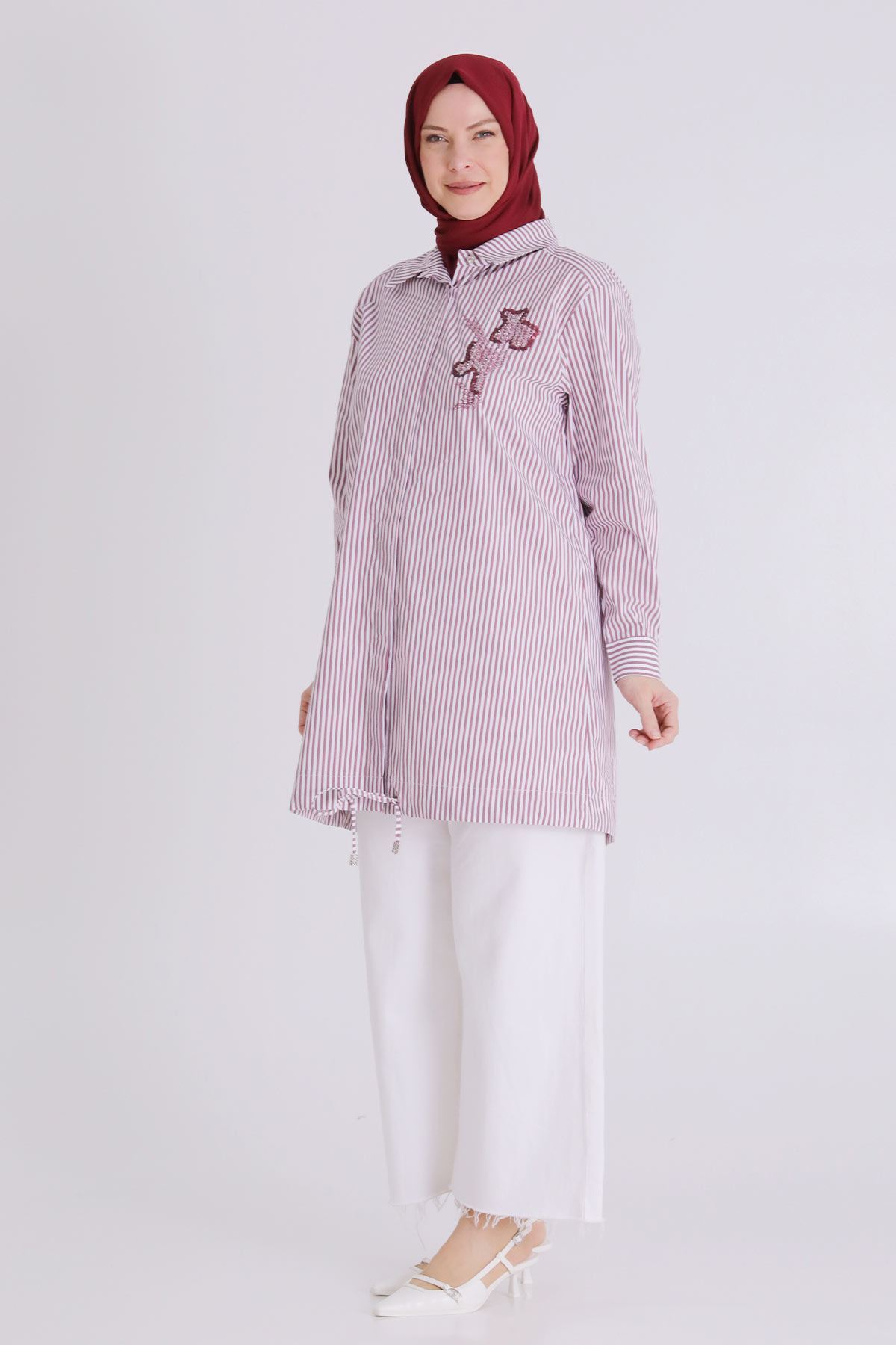 Behrem Tunik- LYN04374 Bordo