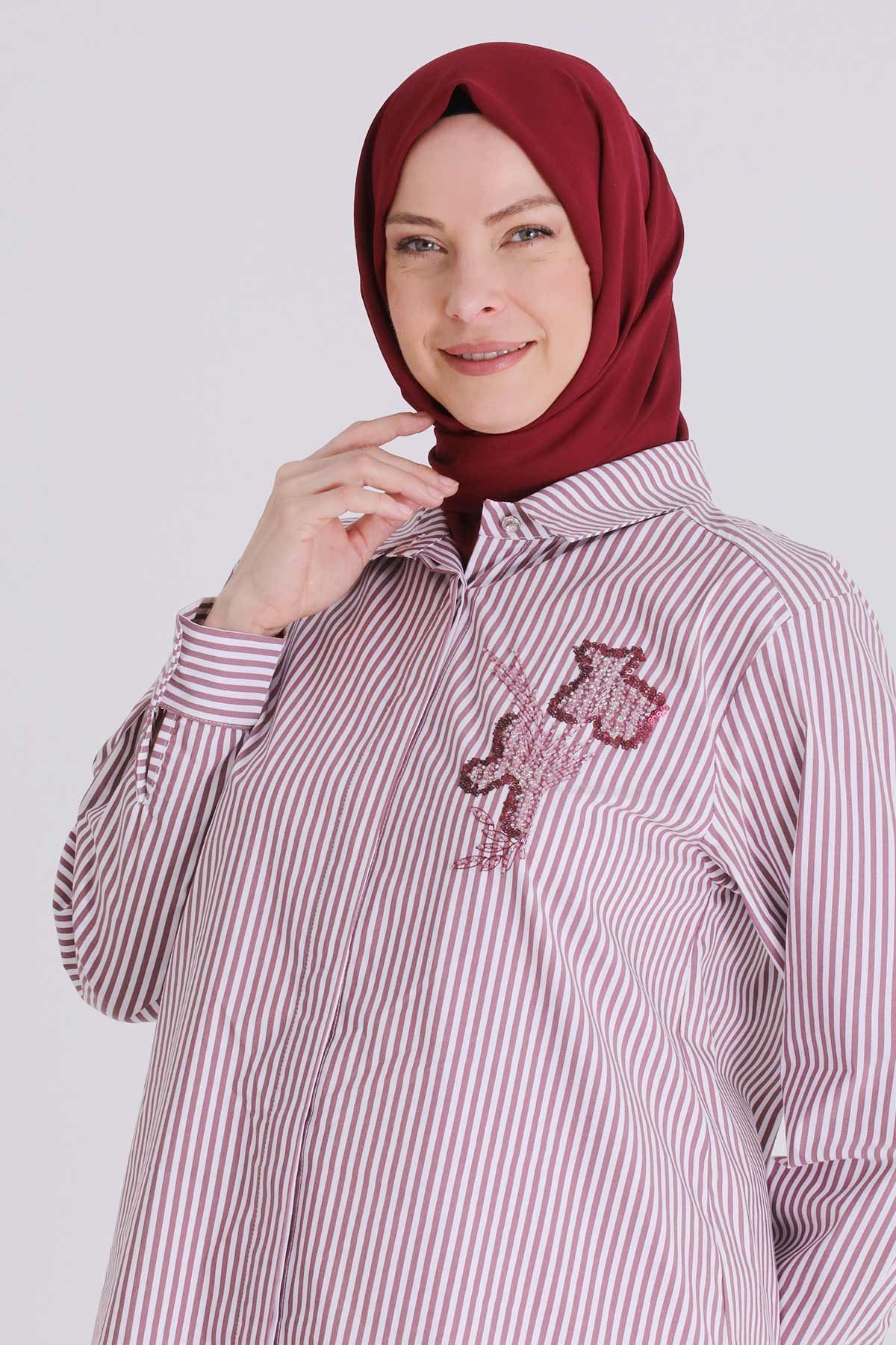 Behrem Tunik- LYN04374 Bordo