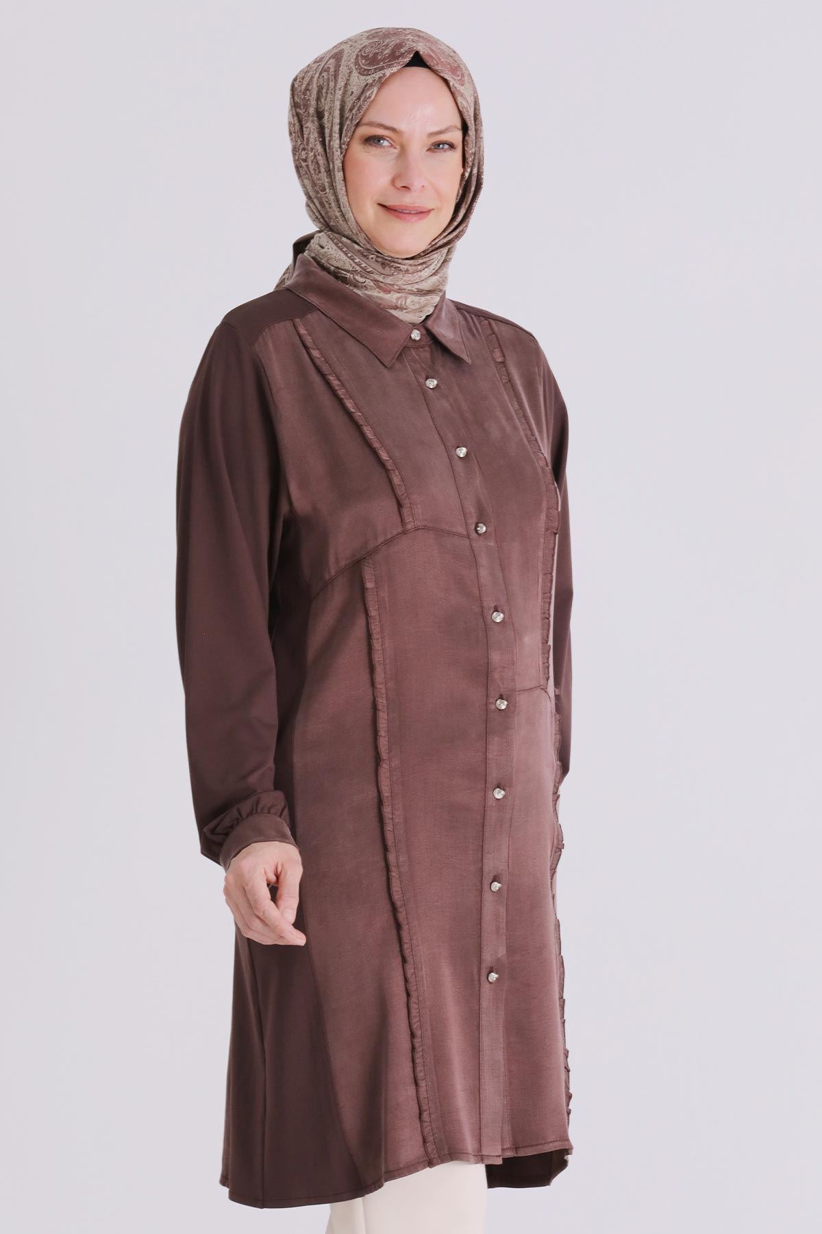 Behrem Tunik- LYN04368 Kahve